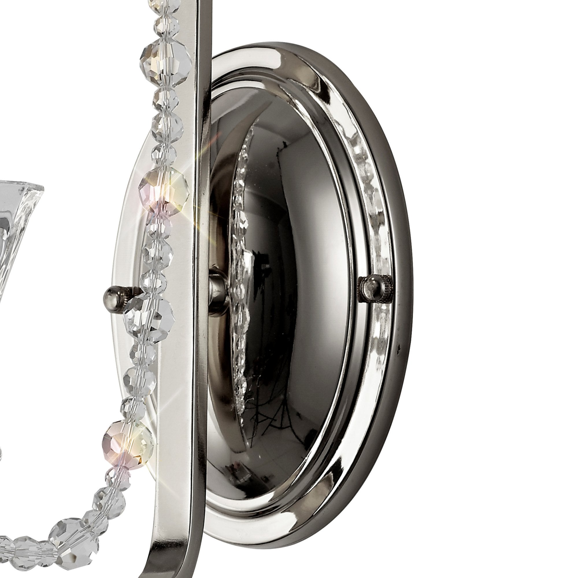 Diyas Armand Wall Lamp Single Light E14  - Polished Chrome/Crystal