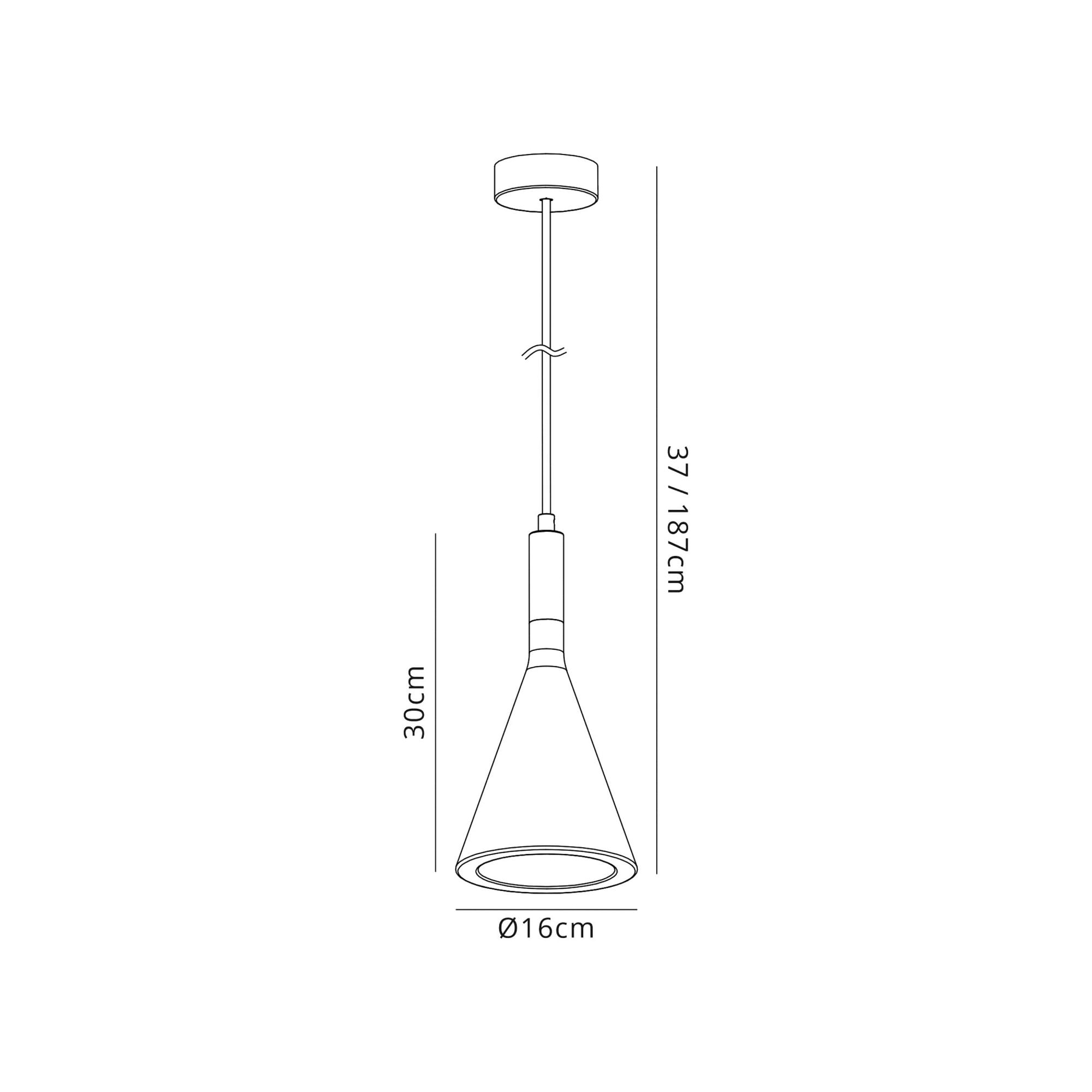 Fabula Theydon Pendant - White Paintable Gypsum