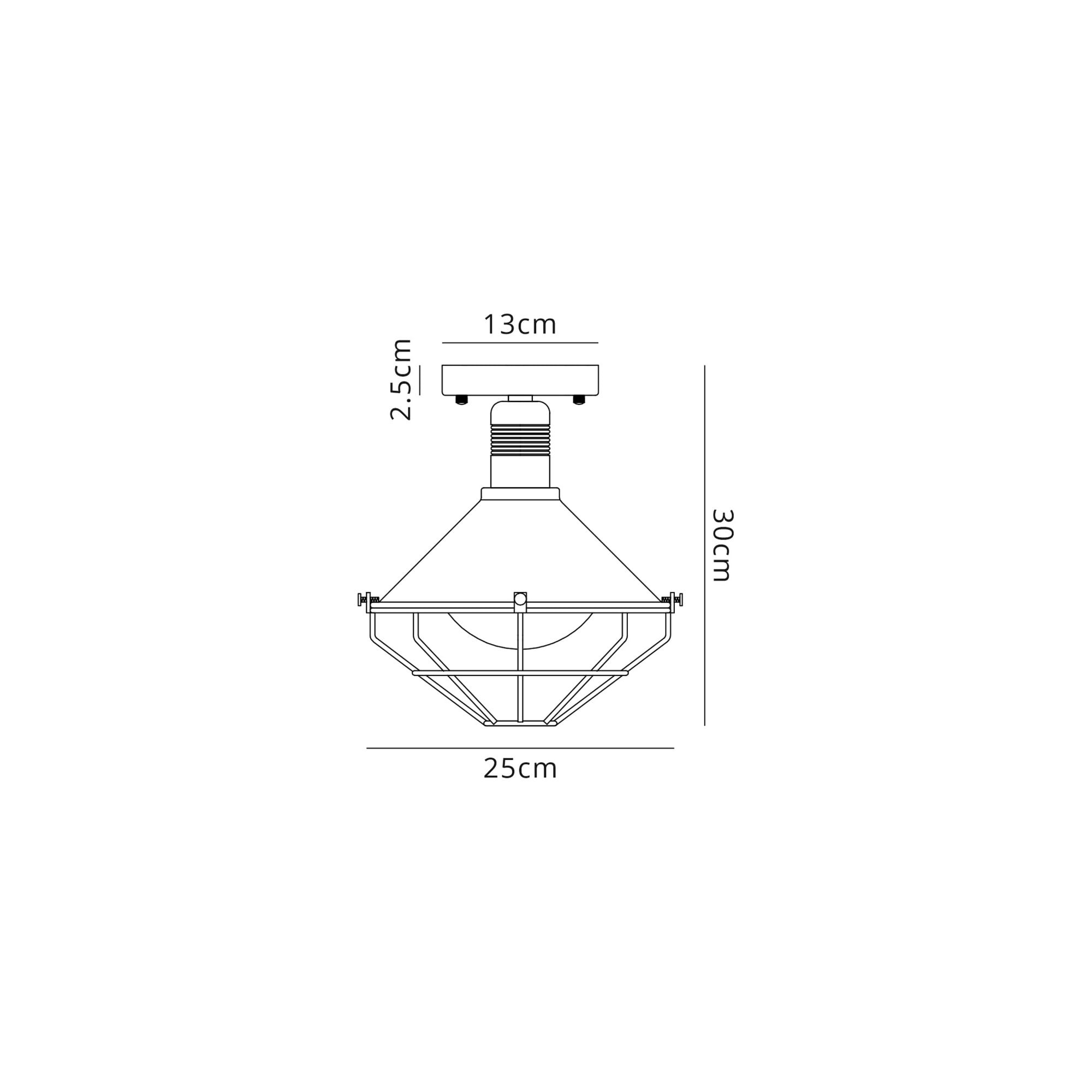 Fabula Maybury Single Semi-Flush Light - Anthracite & Matt White - IP65