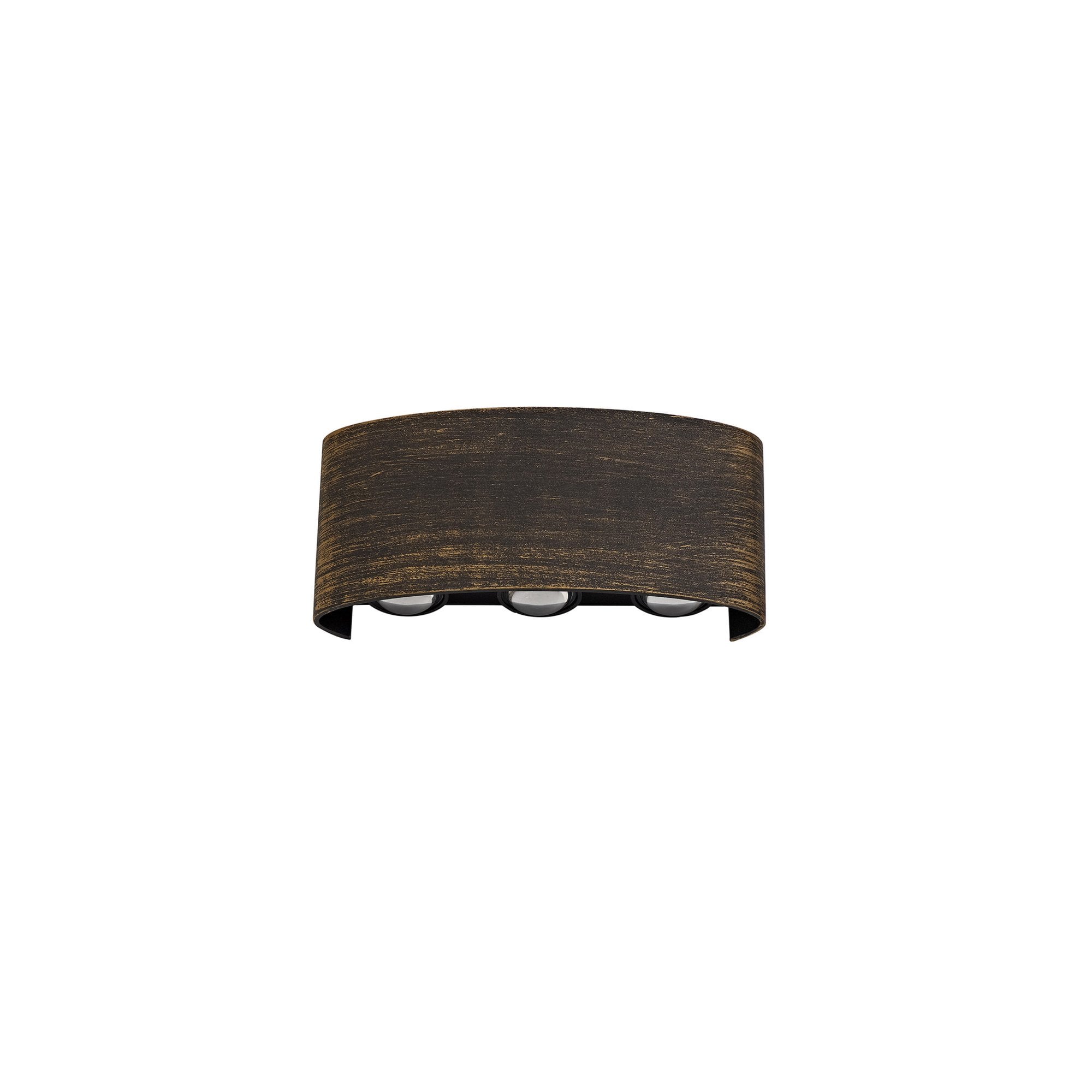 Fabula Collard LED Up & Down Wall Lamp - Gold & Black - IP54