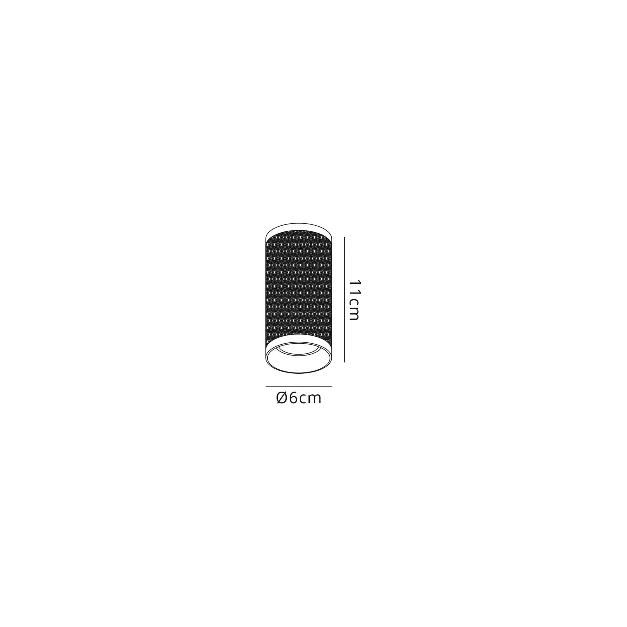 Fabula Summerfield Single 11cm Ceiling Spot Light - Sand Black