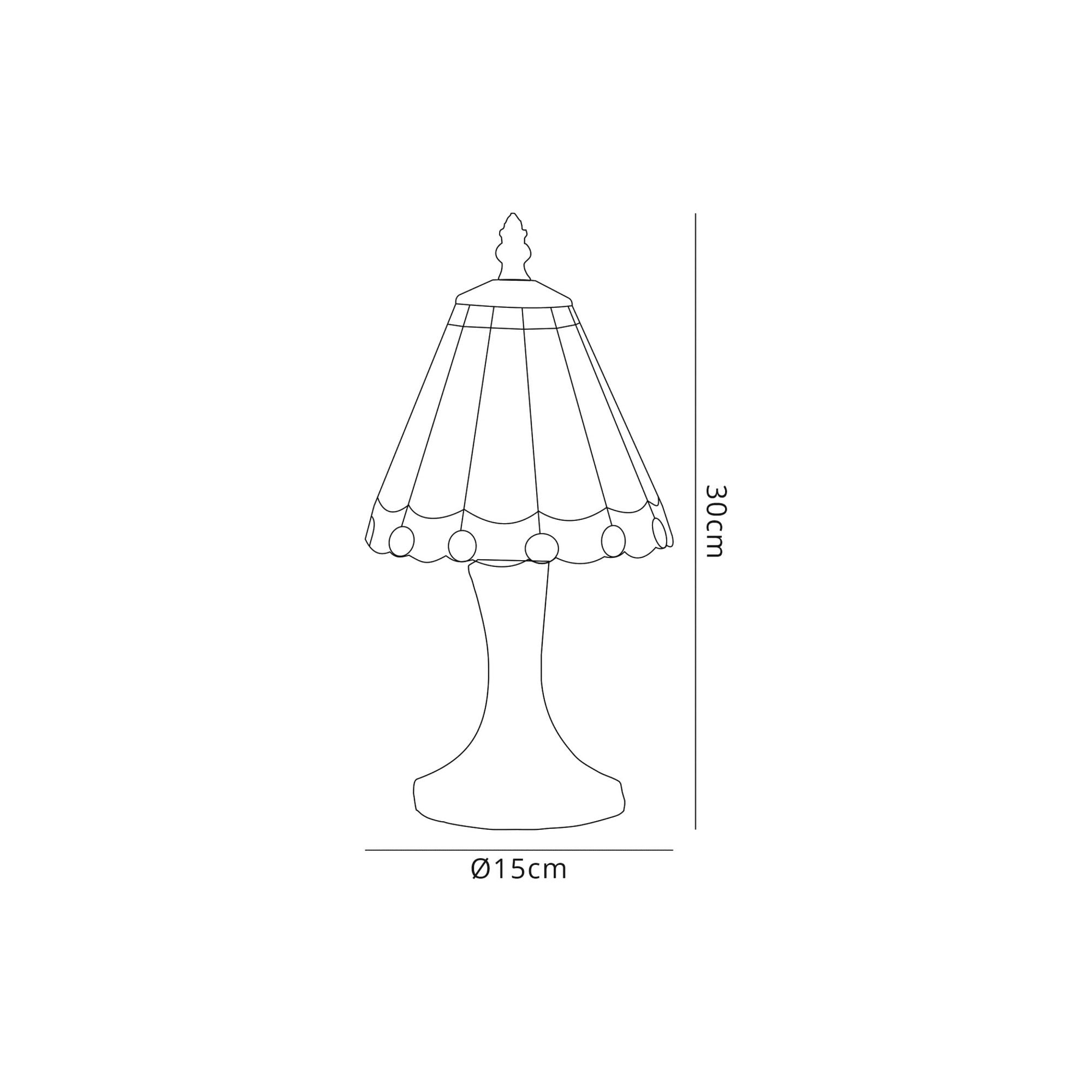 Fabula Amberley Tiffany Table Lamp - Blue & Cream