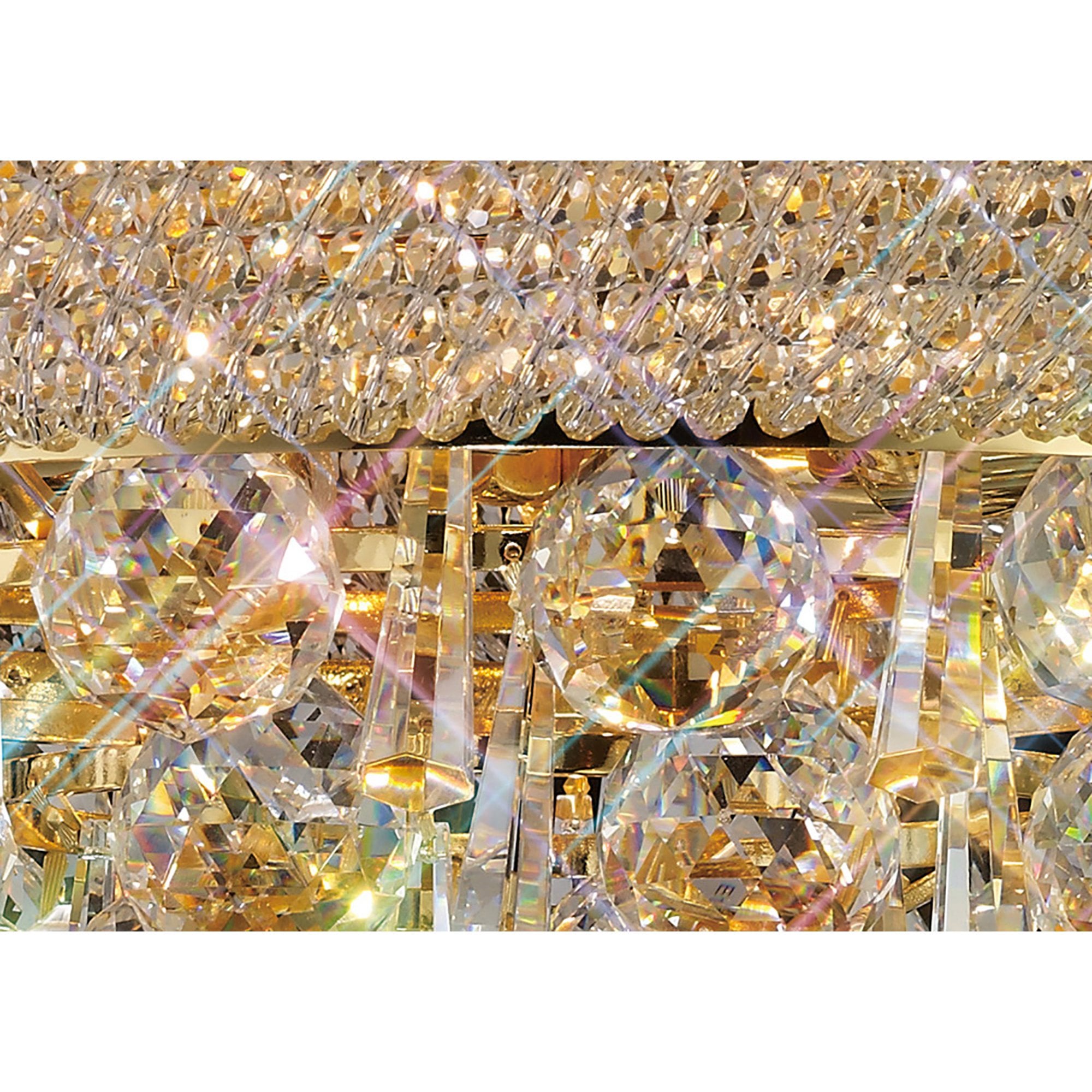 Diyas Alexandra 9 Light Pendant - French Gold & Crystal