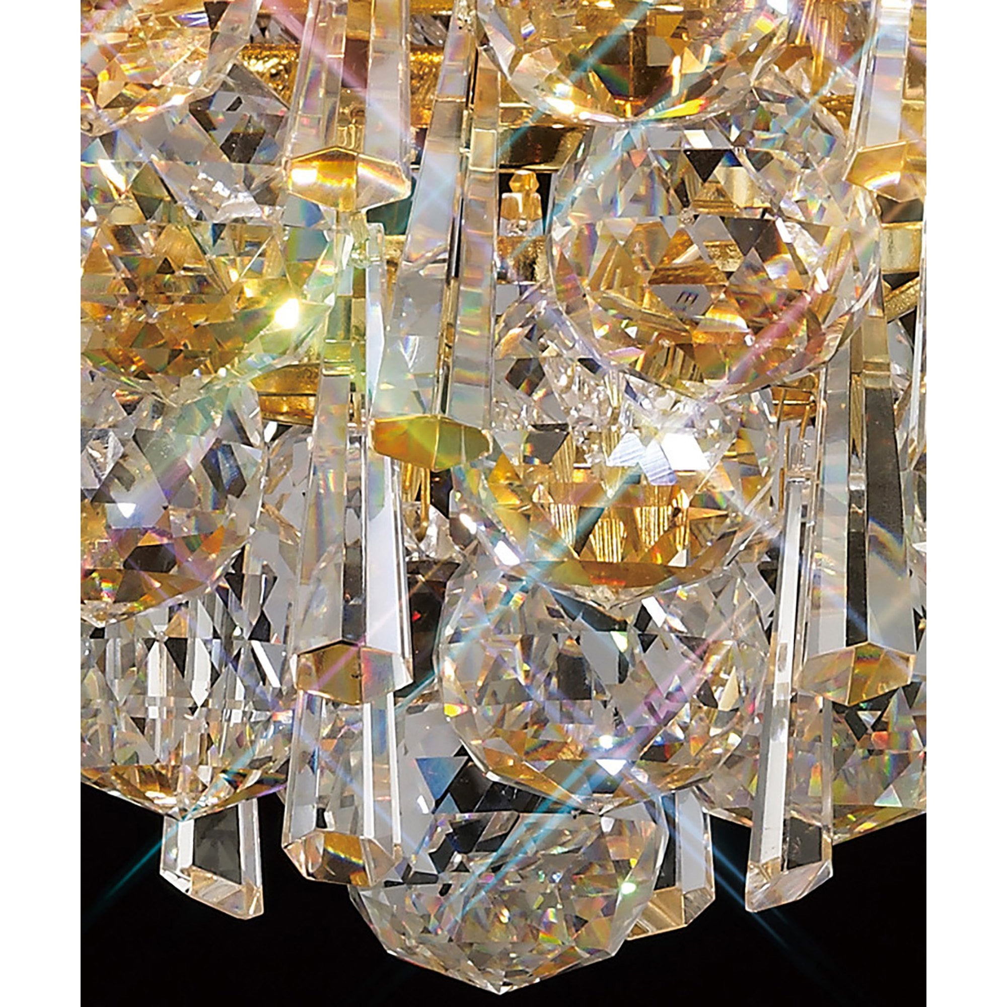 Diyas Alexandra 6 Light Ceiling Light - French Gold & Crystal