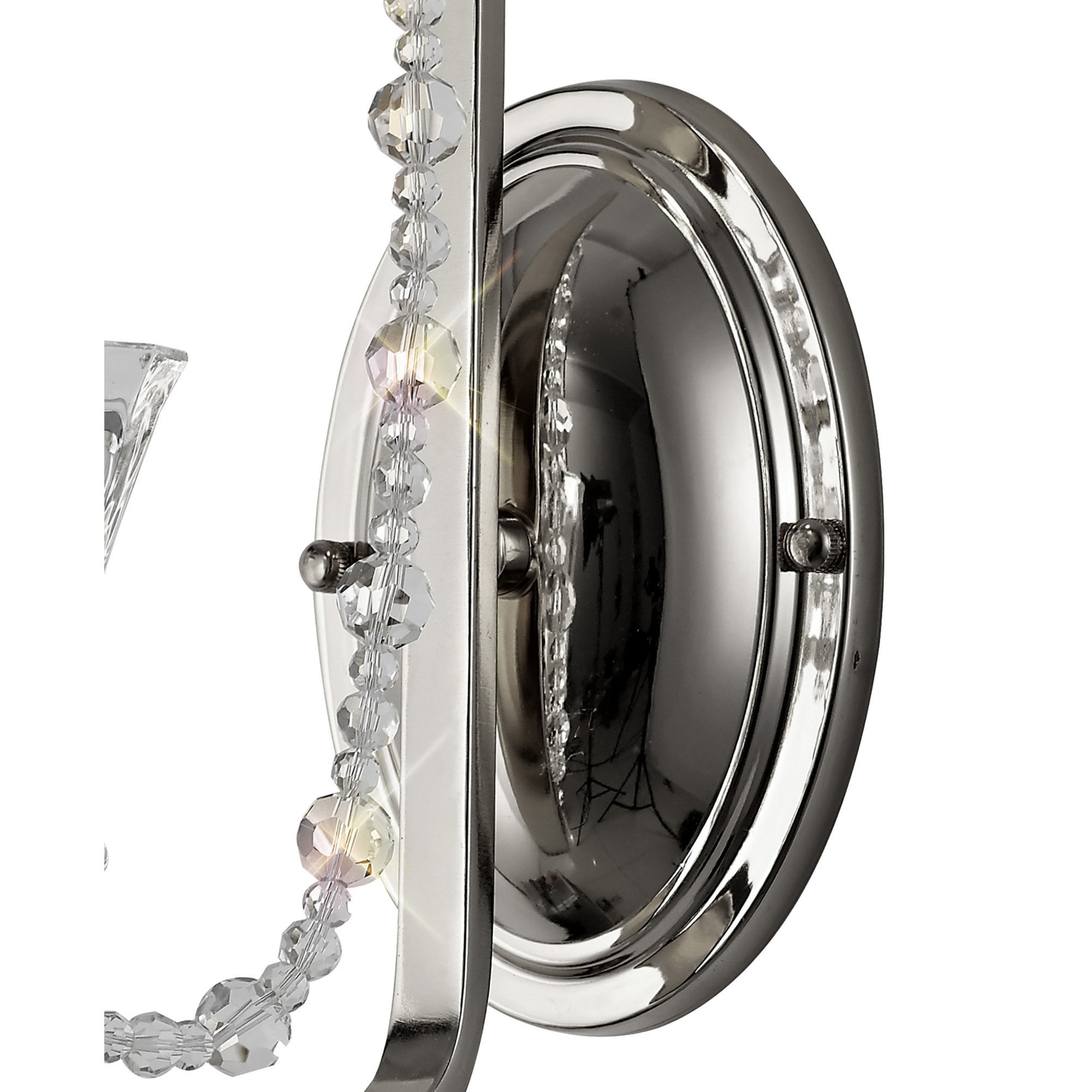 Diyas Armand Wall Lamp Single Light E14  - Polished Chrome/Crystal