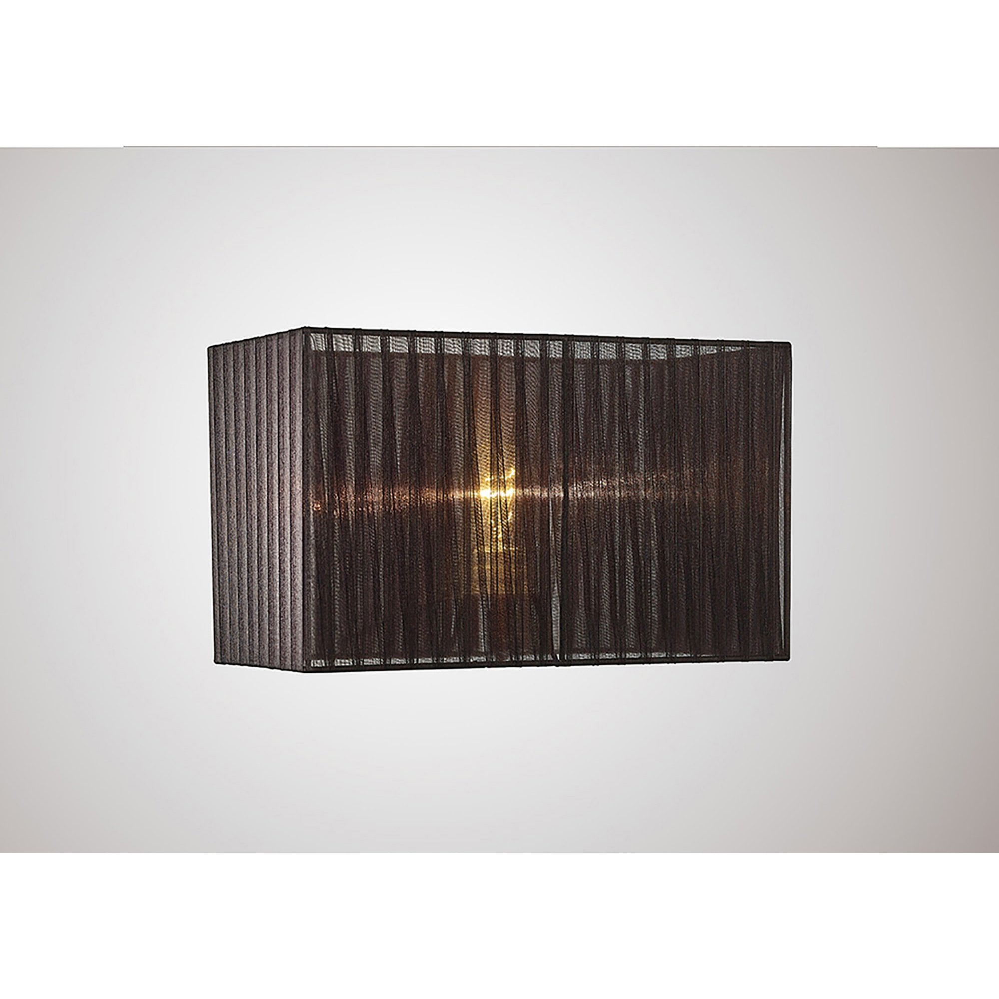 Diyas ILS31536 Florence Rectangle Organza Shade - 19cm, White, For Table Lamp - Shade Only