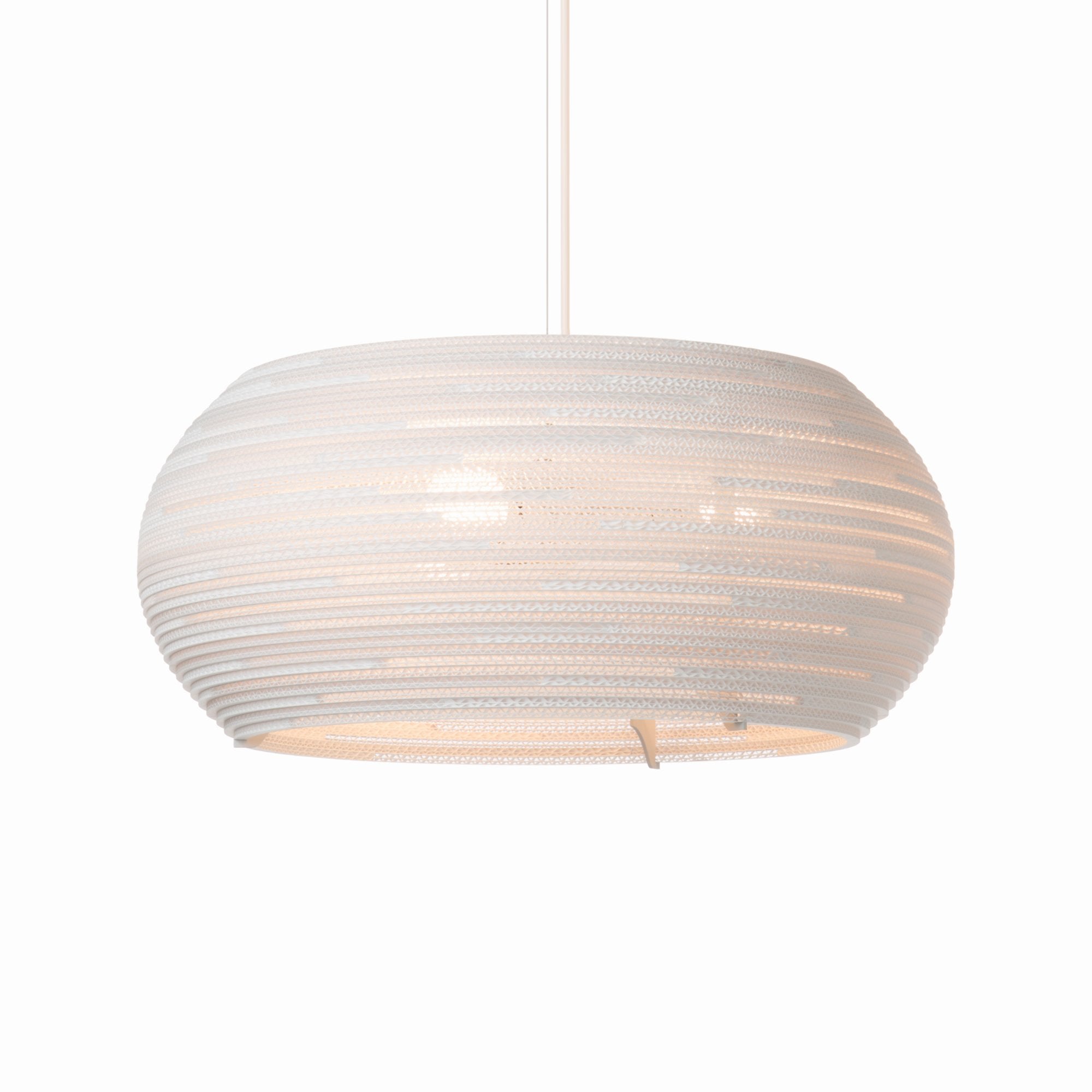 Graypants Scraplights Ohio 24 Pendant with Glass Diffuser - White - 61cm Diameter