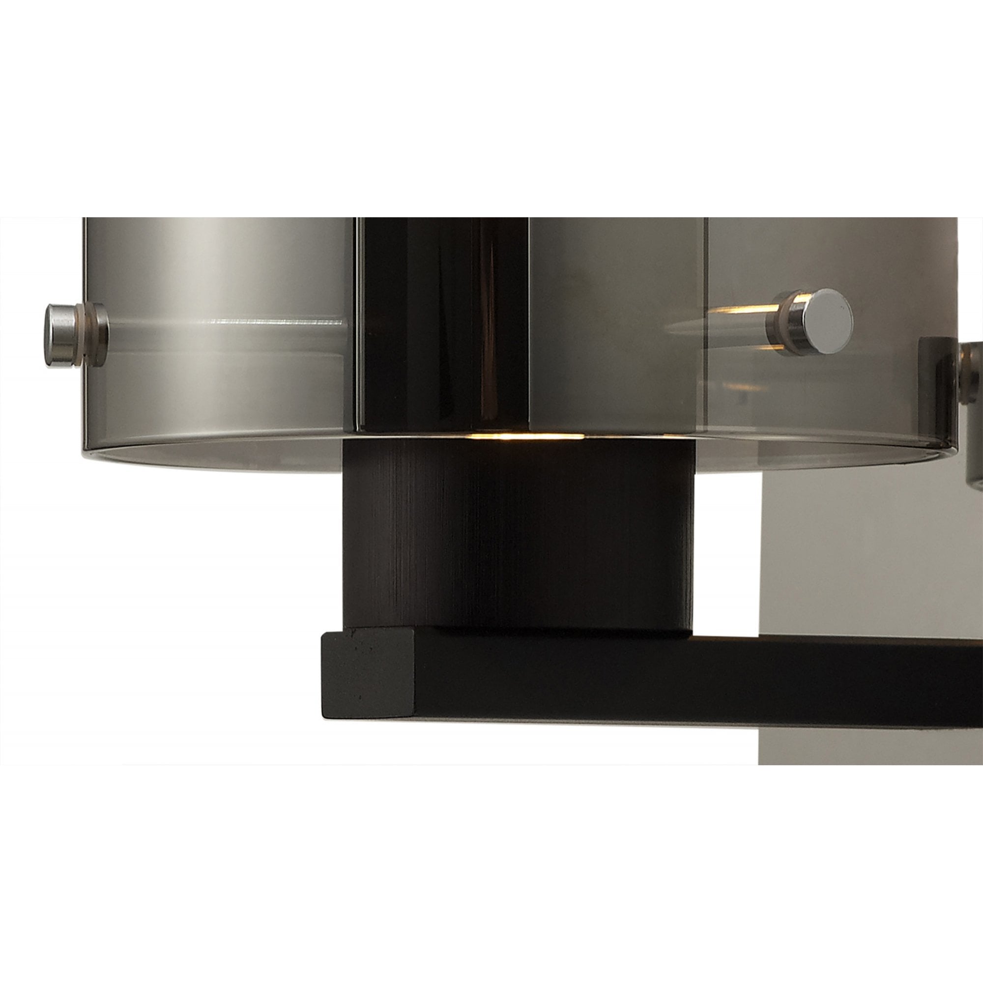Fabula Kendon Single Wall Lamp - Black & Smoke Fade Glass