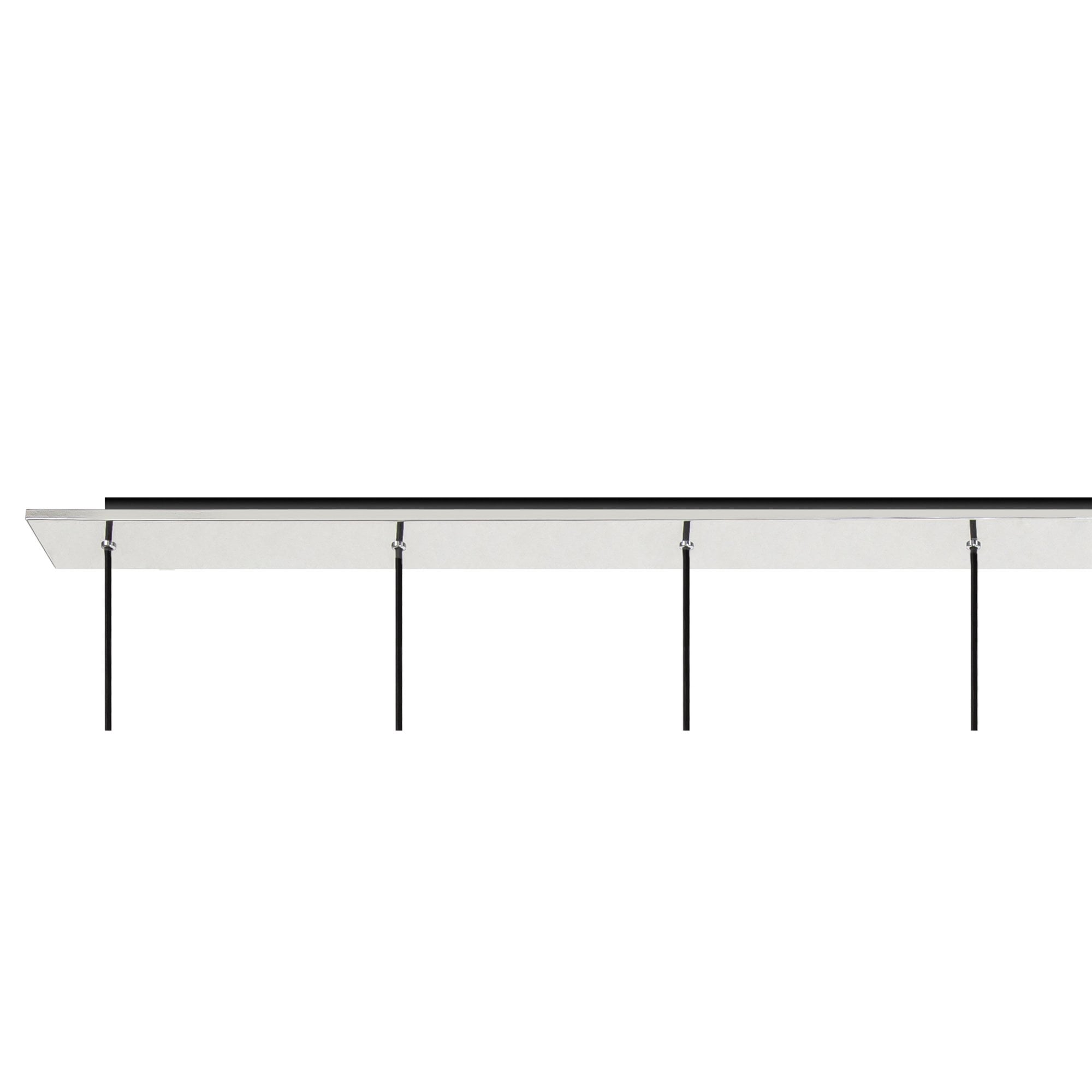 Fabula Kingfisher Adjustable 7 Light Linear Pendant - Black & Smoke Fade Glass