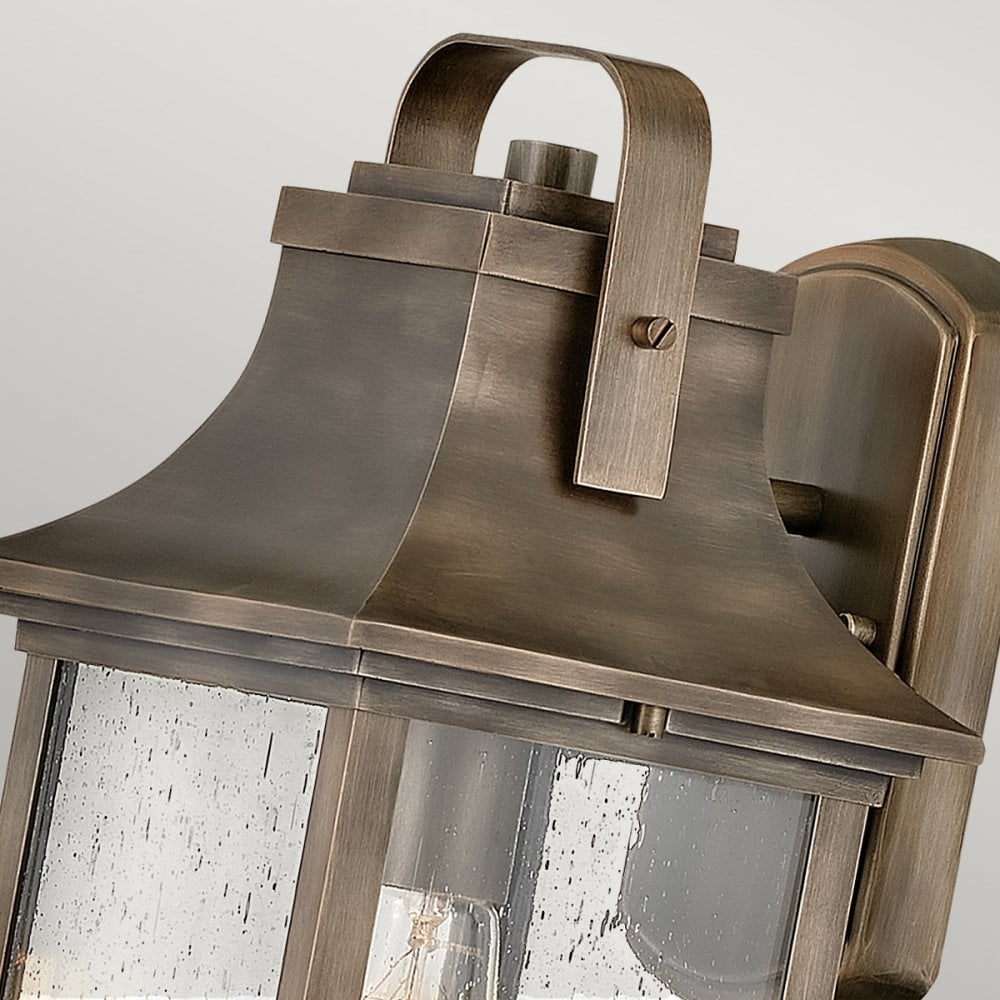 Quintiesse Grant Single Small Wall Lantern - Burnished Bronze