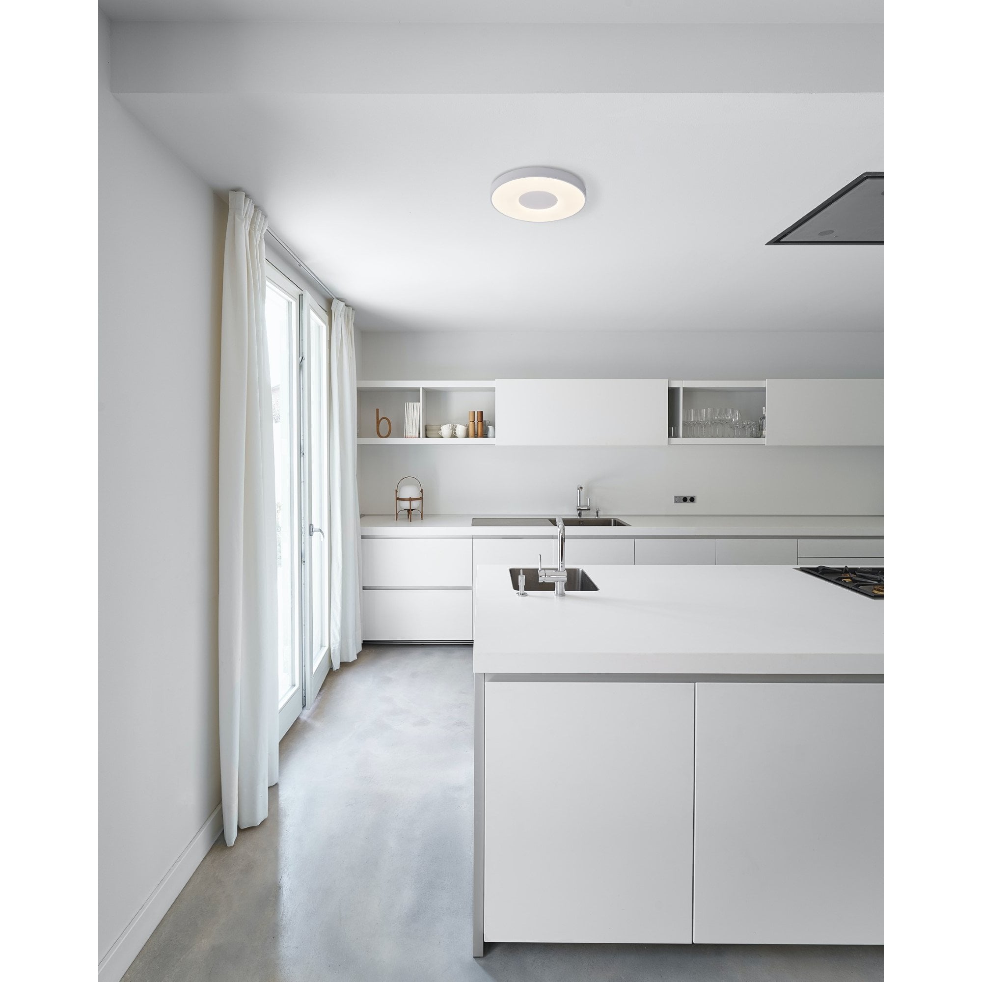 Mantra Coin Round Wood LED Ceiling Light With Remote Control - 2700K-5000K