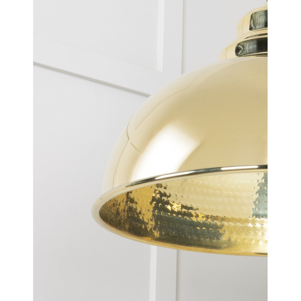 From The Anvil Hammered Brass Harborne Pendant