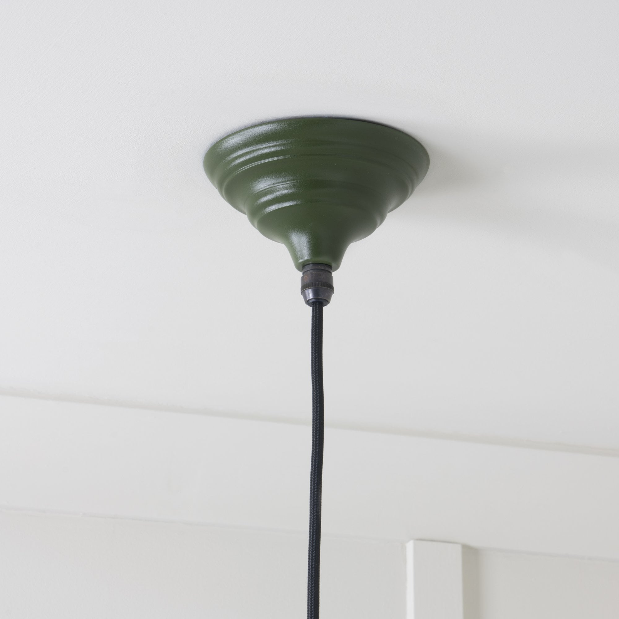 From The Anvil Hammered Copper Harborne Pendant - Heath (Earthy Green)