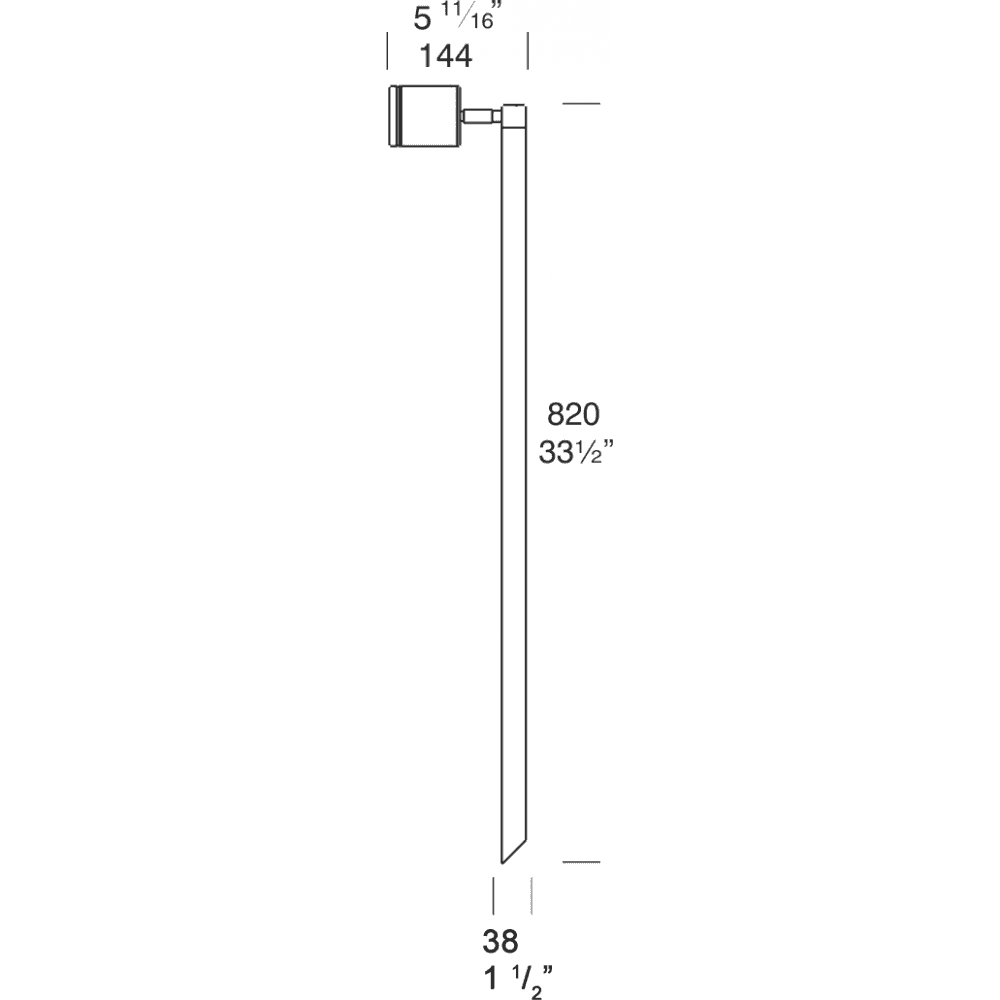 Hunza Pure LED Single Pole Light - Copper - Low Voltage