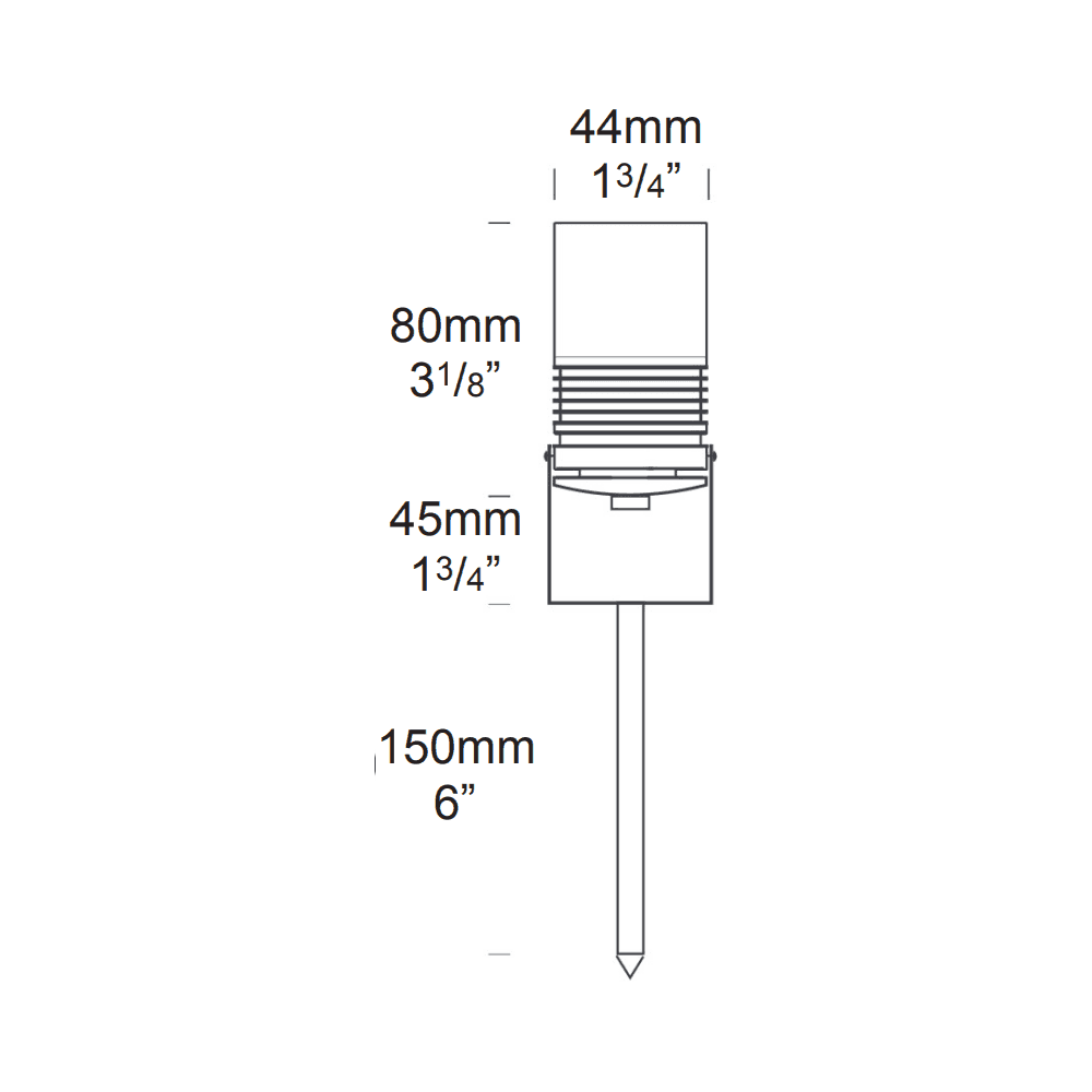 Hunza Pure LED Euro Spike Spot - Copper - Low Voltage