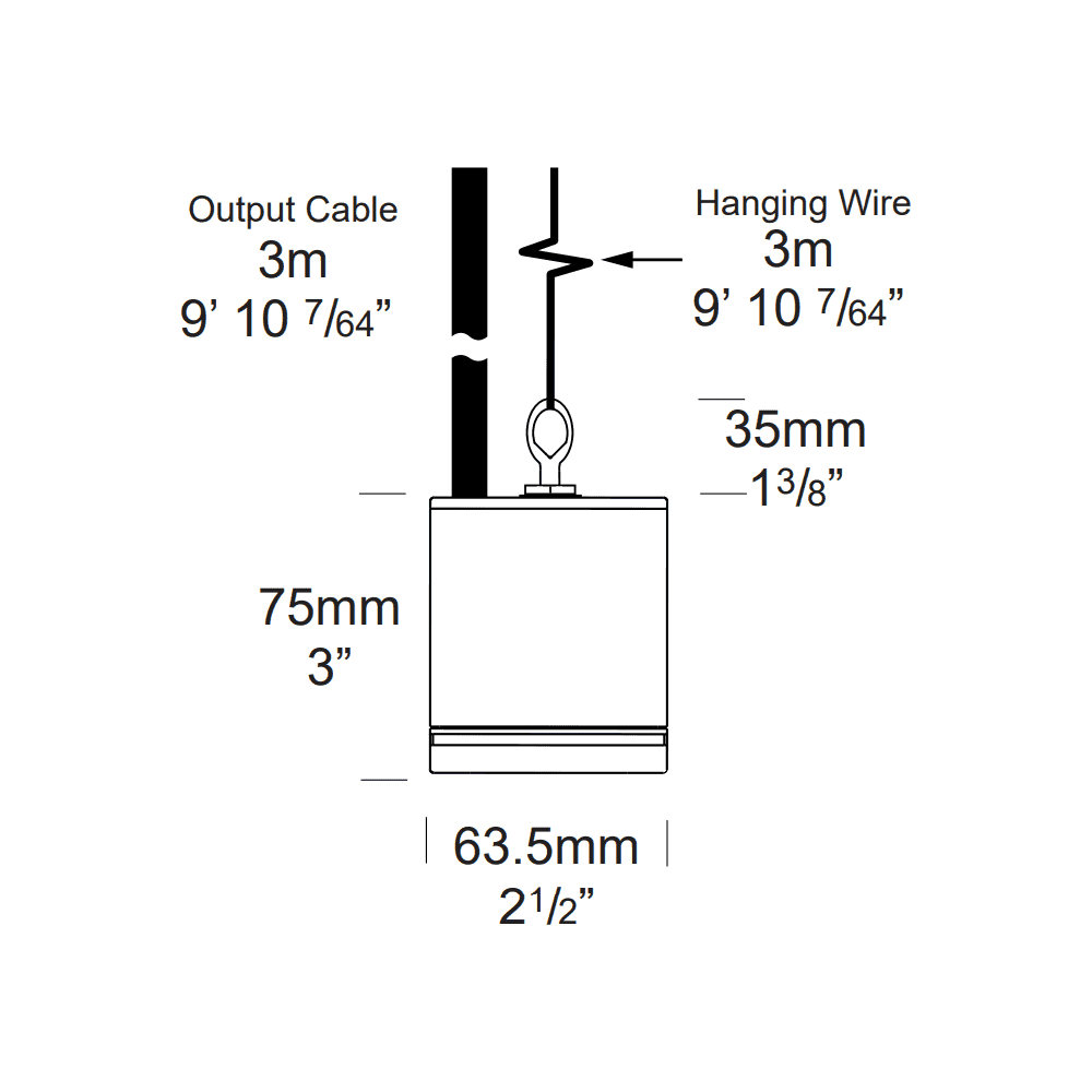 Hunza Pure LED Hanging Light - Copper - Low Voltage