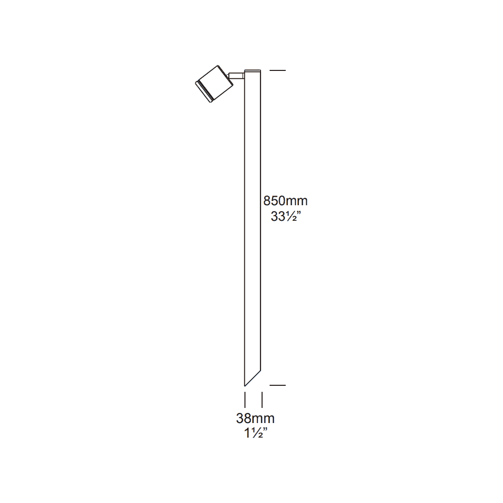 Hunza Single Pole Light - Powder Coat - Low Voltage