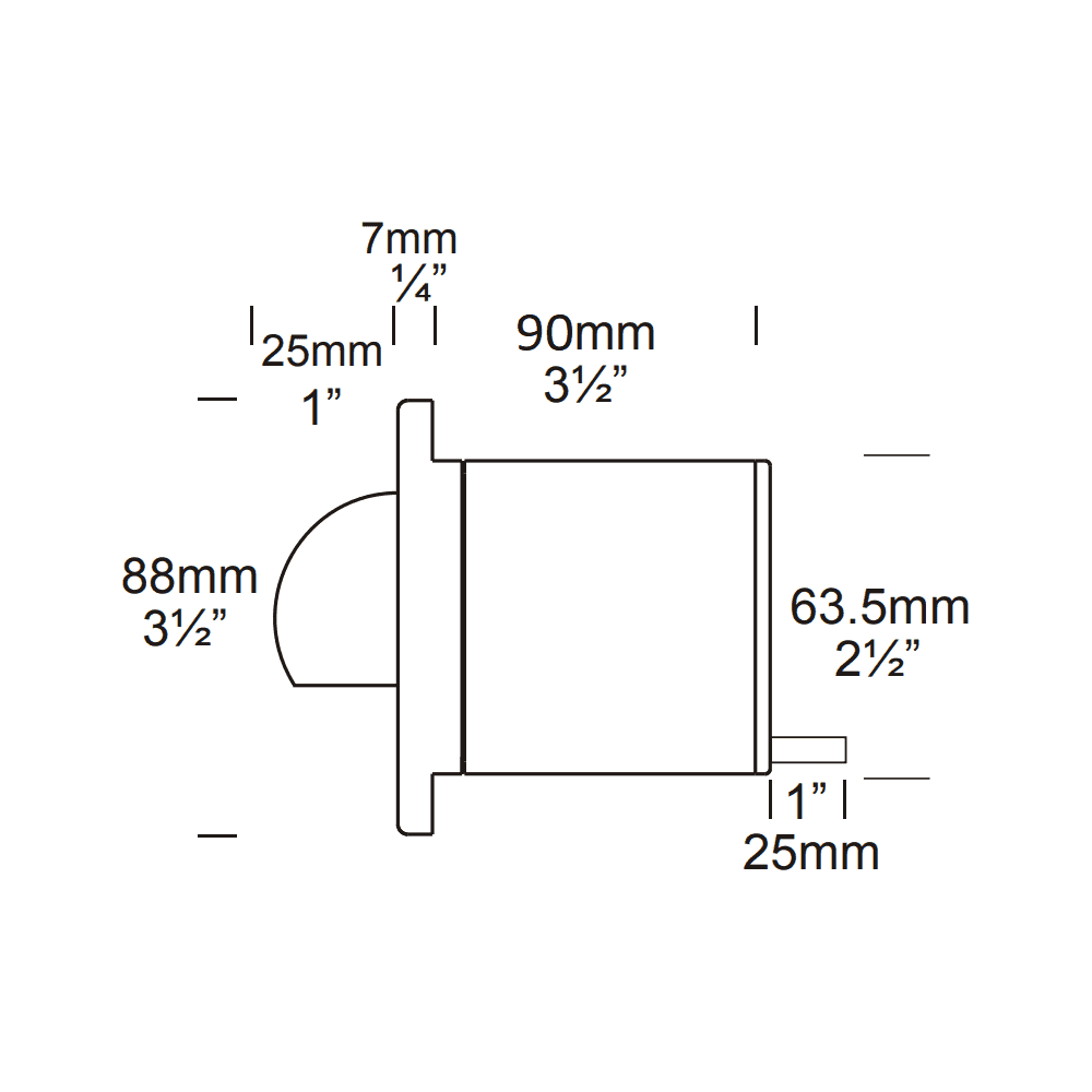 Hunza Step Light Solid Eyelid GU10 - Copper - Mains
