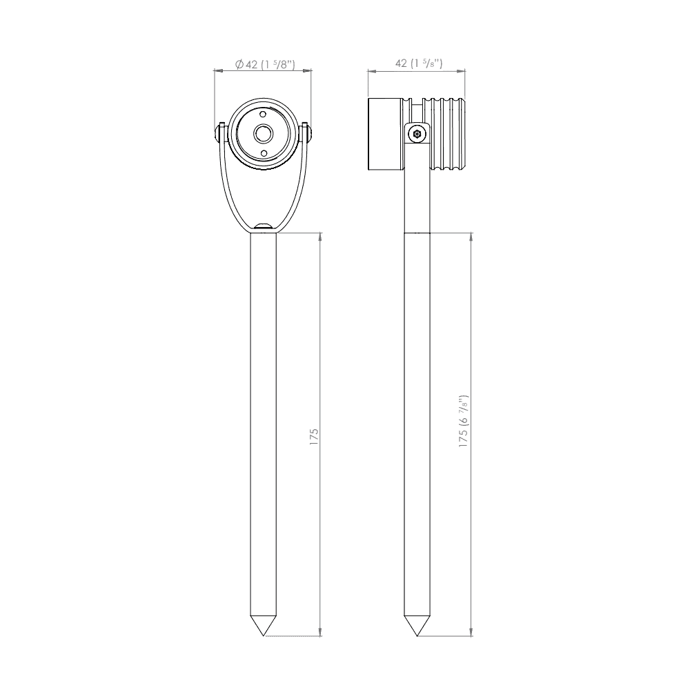 LuxR Modux 1 Spike Spot - Powder Coat - Low Voltage