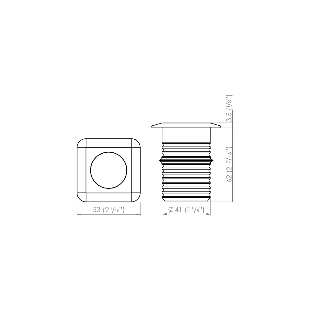 LuxR Modux 2 Square Recessed - Powder Coat - Low Voltage