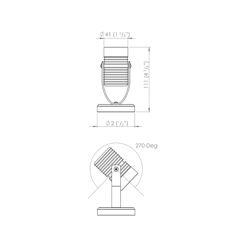 LuxR Modux 4 Pond Light (Weighted Base) with 12V Integral Driver - Stainless Steel - Low Voltage