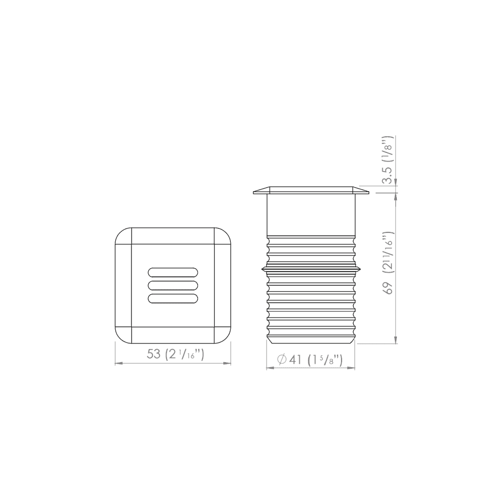 LuxR Modux 4 Louvre Recessed - Stainless Steel - Low Voltage
