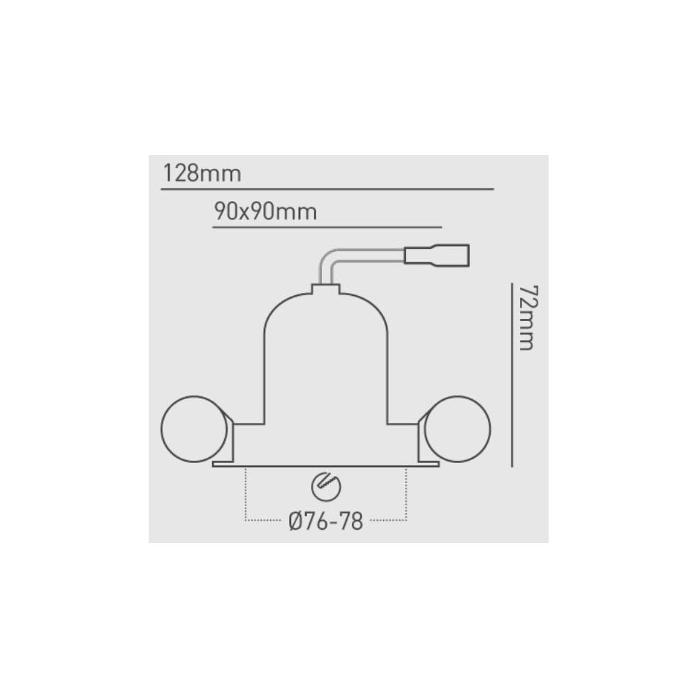 Collingwood 1901 Adjustable Square Downlight - All White (Fire-Rated)