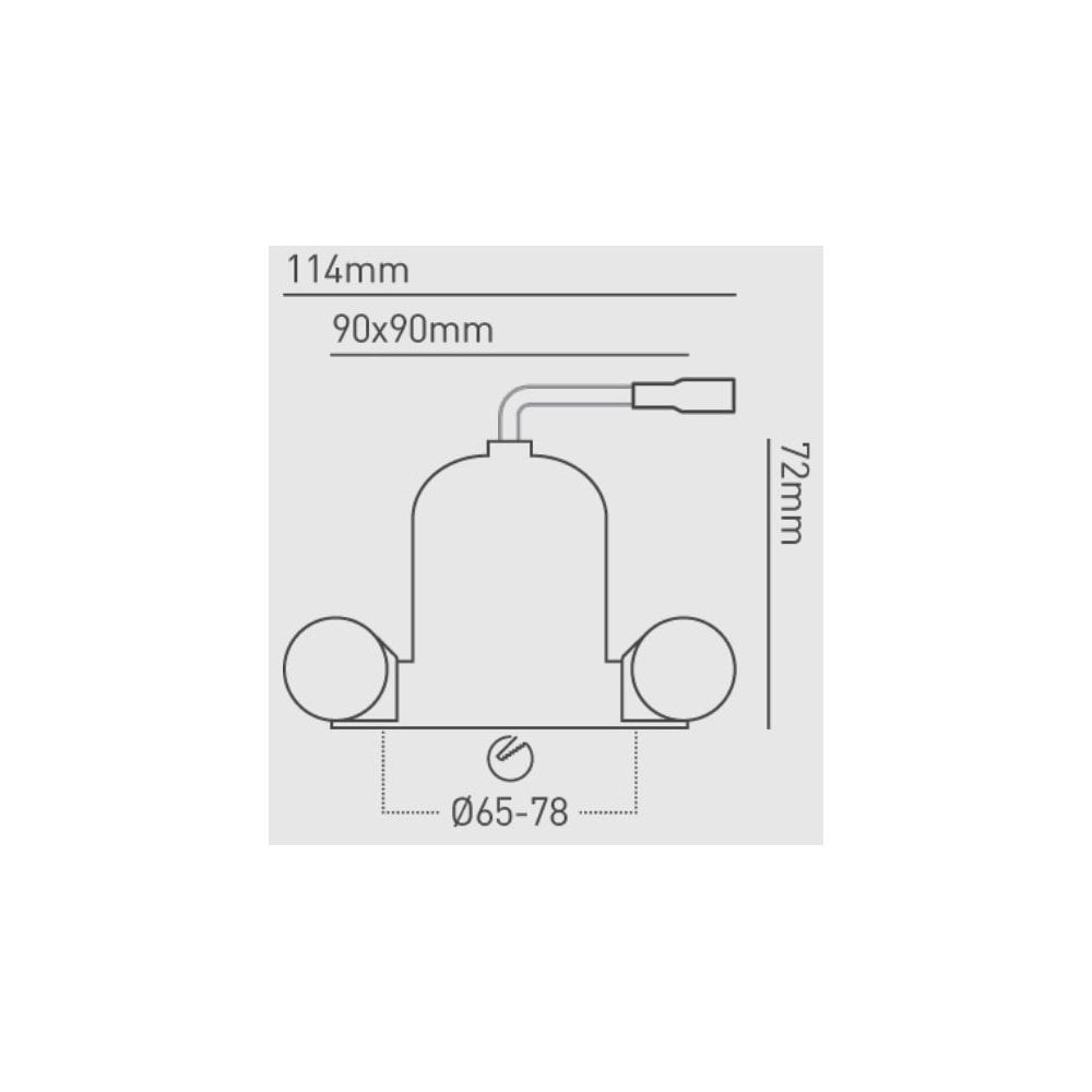 Collingwood 1901 Fixed Square Downlight - All White (Fire-Rated)