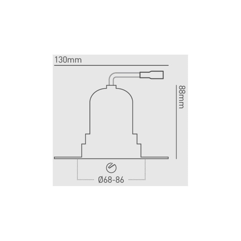 Collingwood 1901 Single Adjustable Trimless Downlight - White Housing/Black Baffle (Fire-Rated)