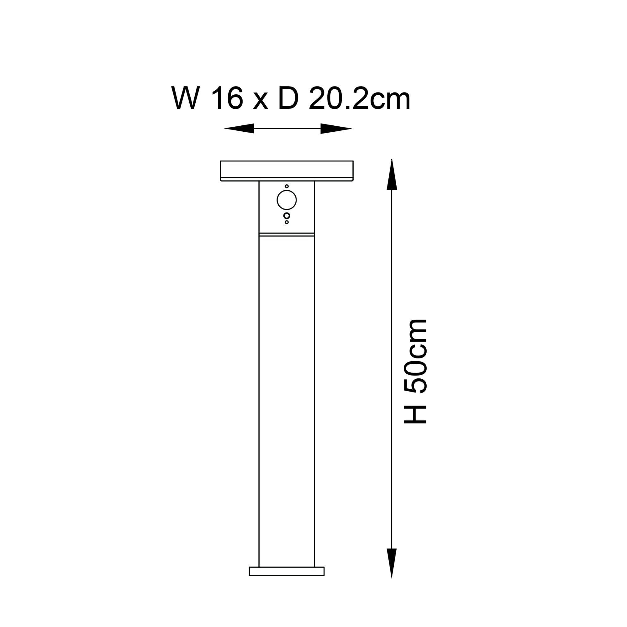 Endon Ebro Single Light Floor Lamp - Photocell And PIR - Solar -  Textured Black & White Pc