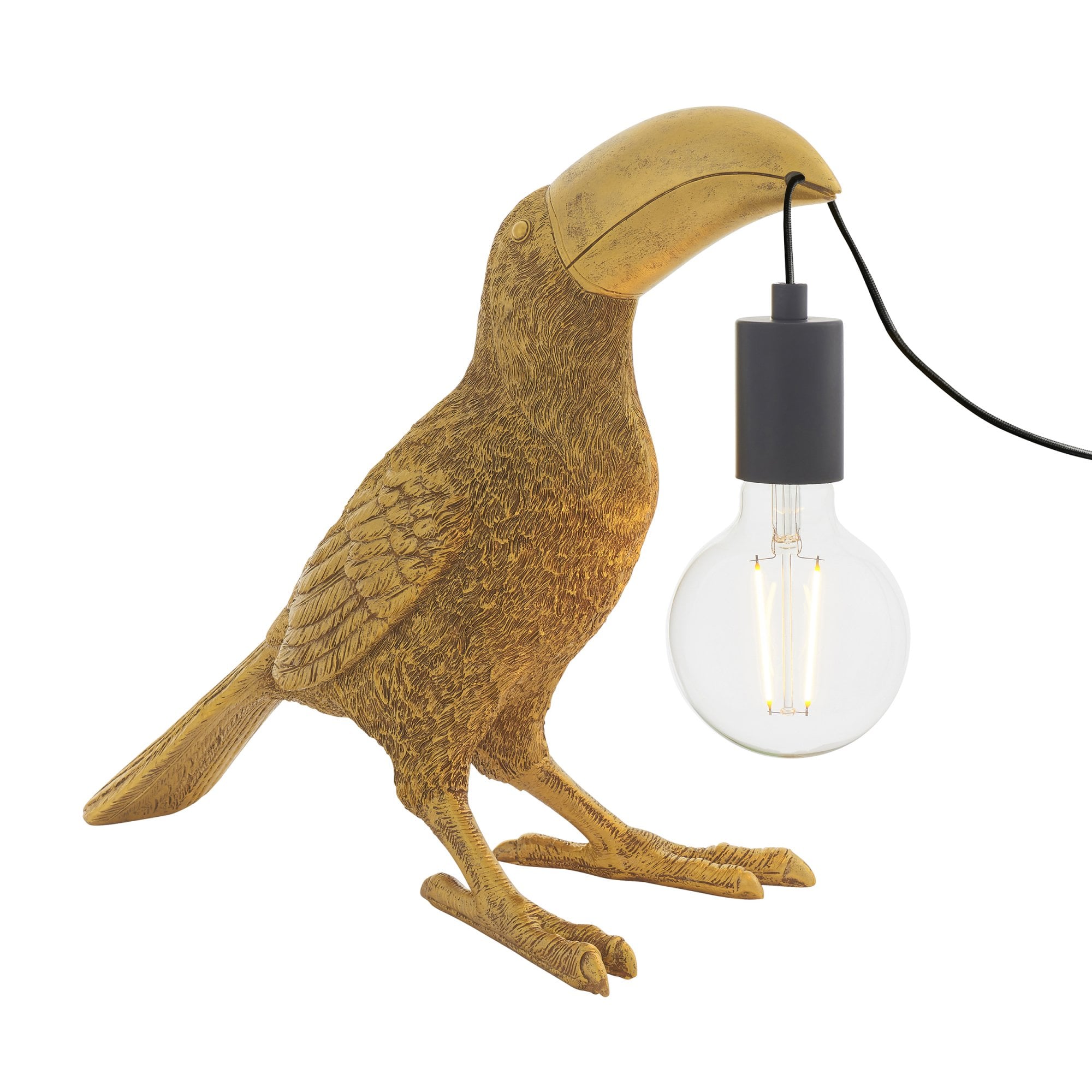 Endon Beaky The Toucan Table Lamp - Vintage Gold