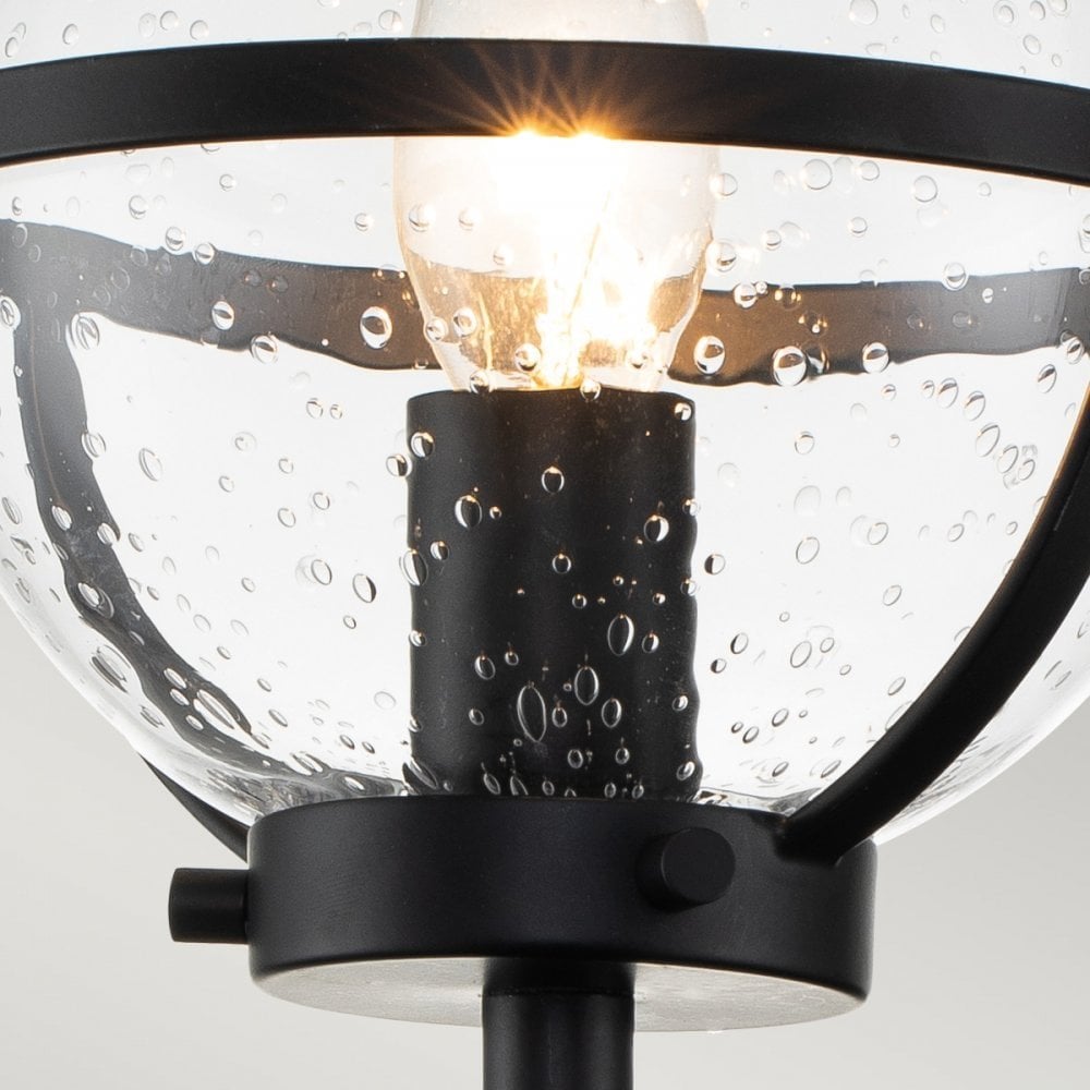 Hinkley Hollis Single Wall Light - Clear - Black