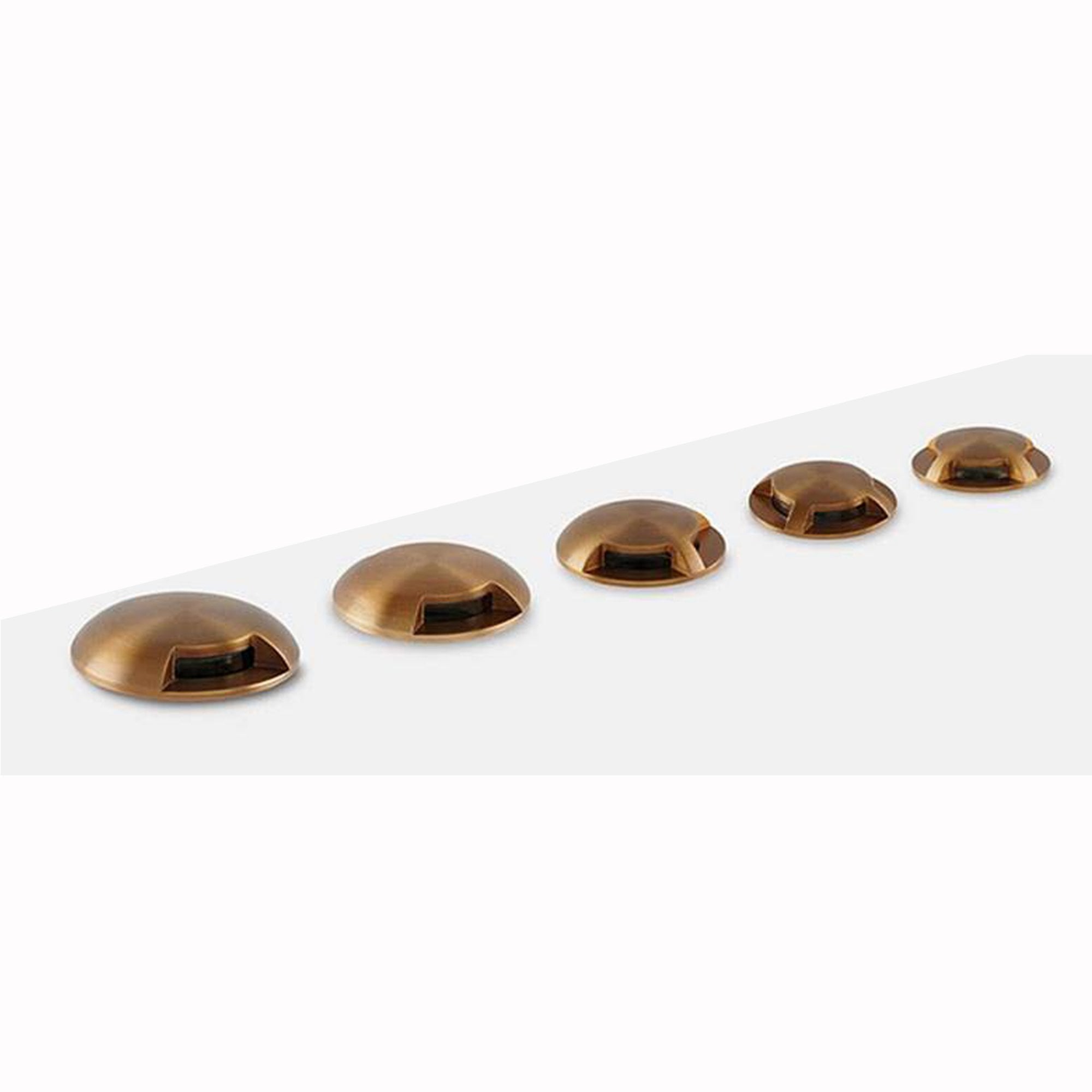 Collingwood GL100 1W Mini LED Ground Light - Antique Brass - 1 Facet - Low Voltage