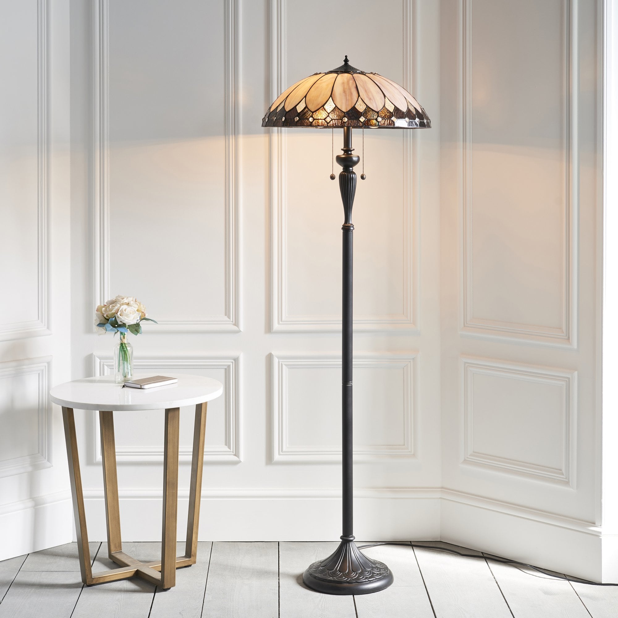 Interiors 1900 Brooklyn Floor Lamp - Tiffany Glass