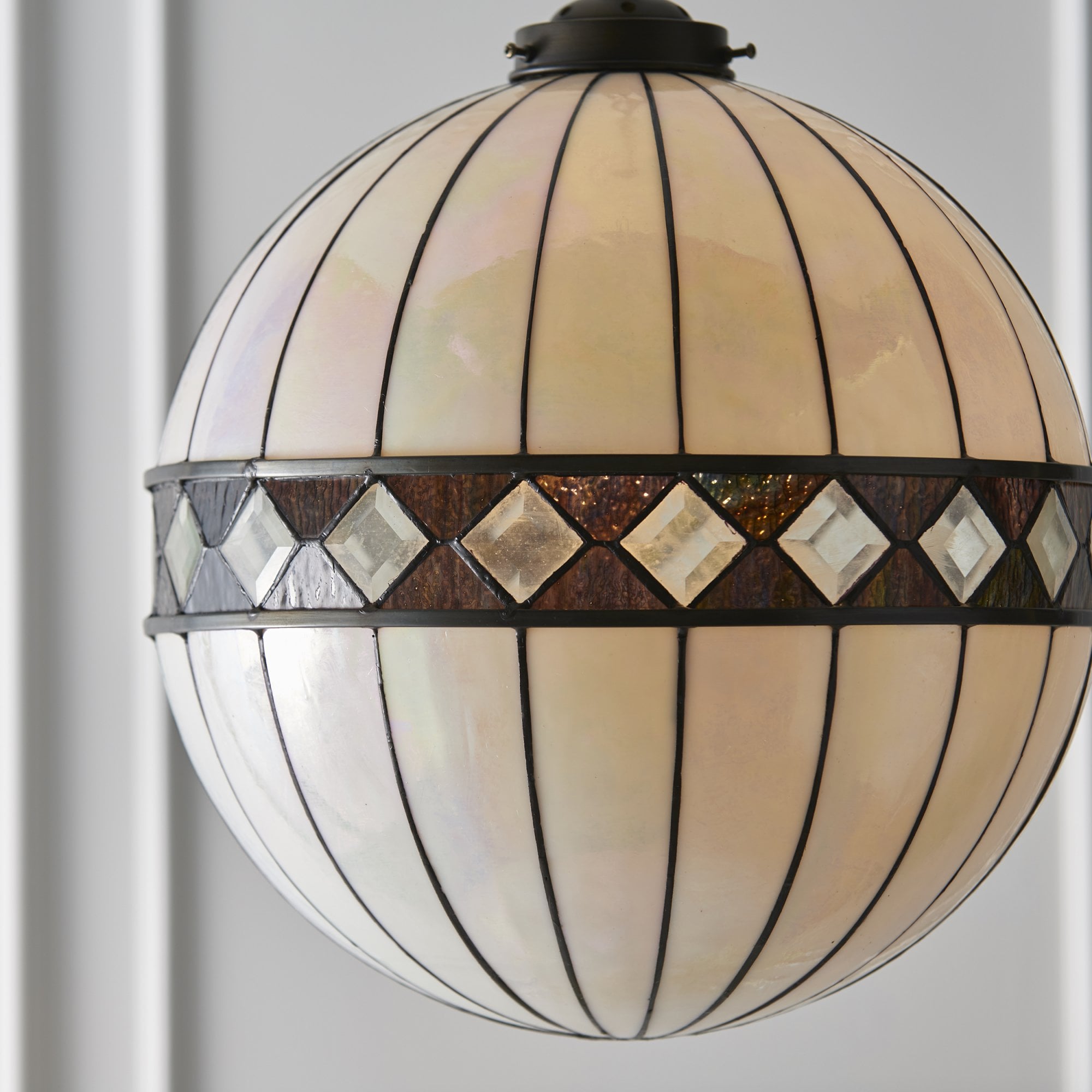 Interiors 1900 Fargo Medium Globe Single Pendant - Tiffany Glass