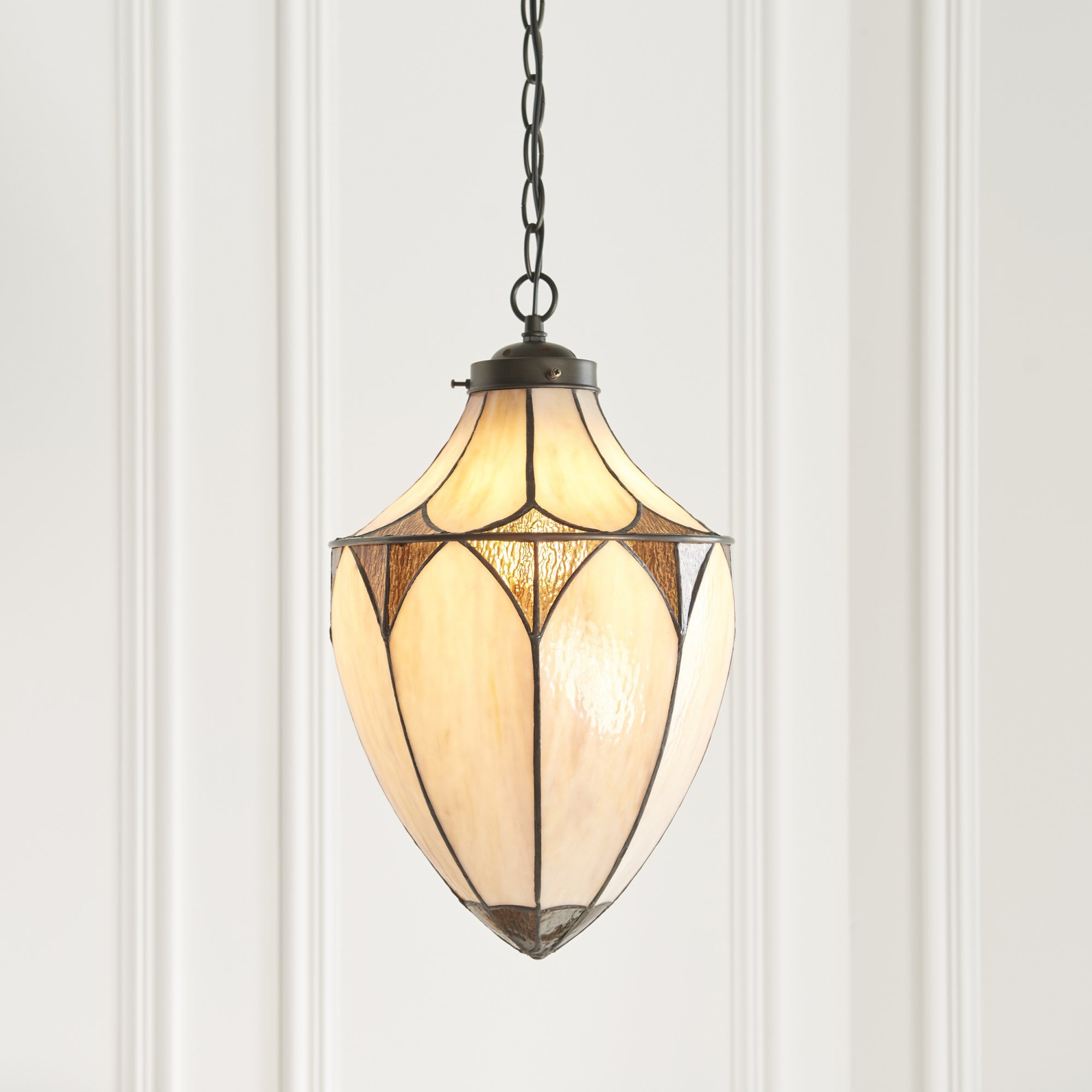 Interiors 1900 Brooklyn Medium Acorn Single Pendant - Tiffany Glass