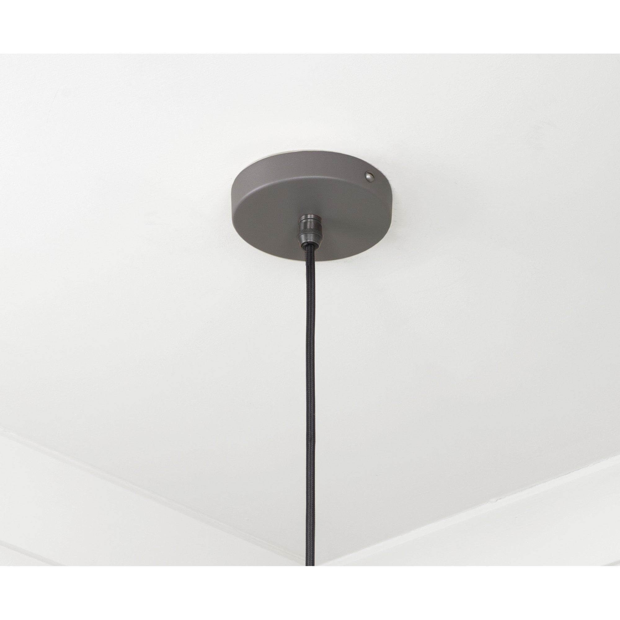From The Anvil Smooth Brass Frankley Pendant - Bluff (Warm Grey)