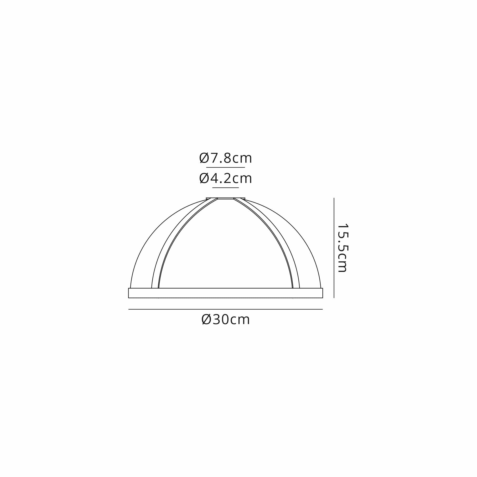 Fabula Epping 30cm Round Shade - Satin Nickel & Clear Glass - Shade Only
