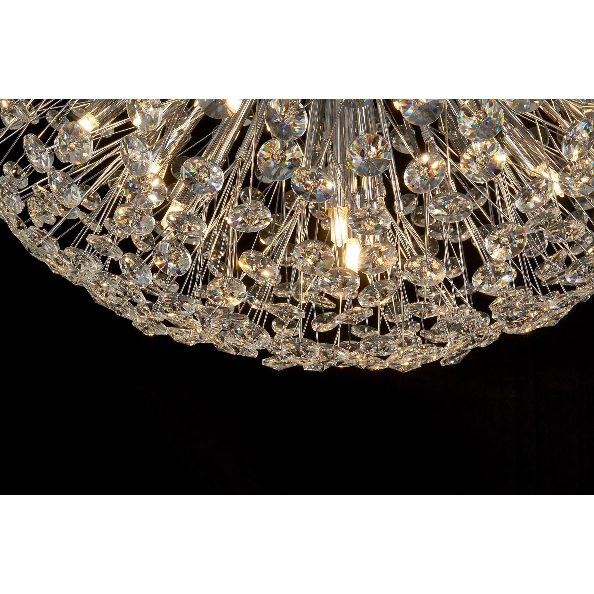 Fabula Grosvenor 21 Light Flush Light - Polished Chrome & Crystal