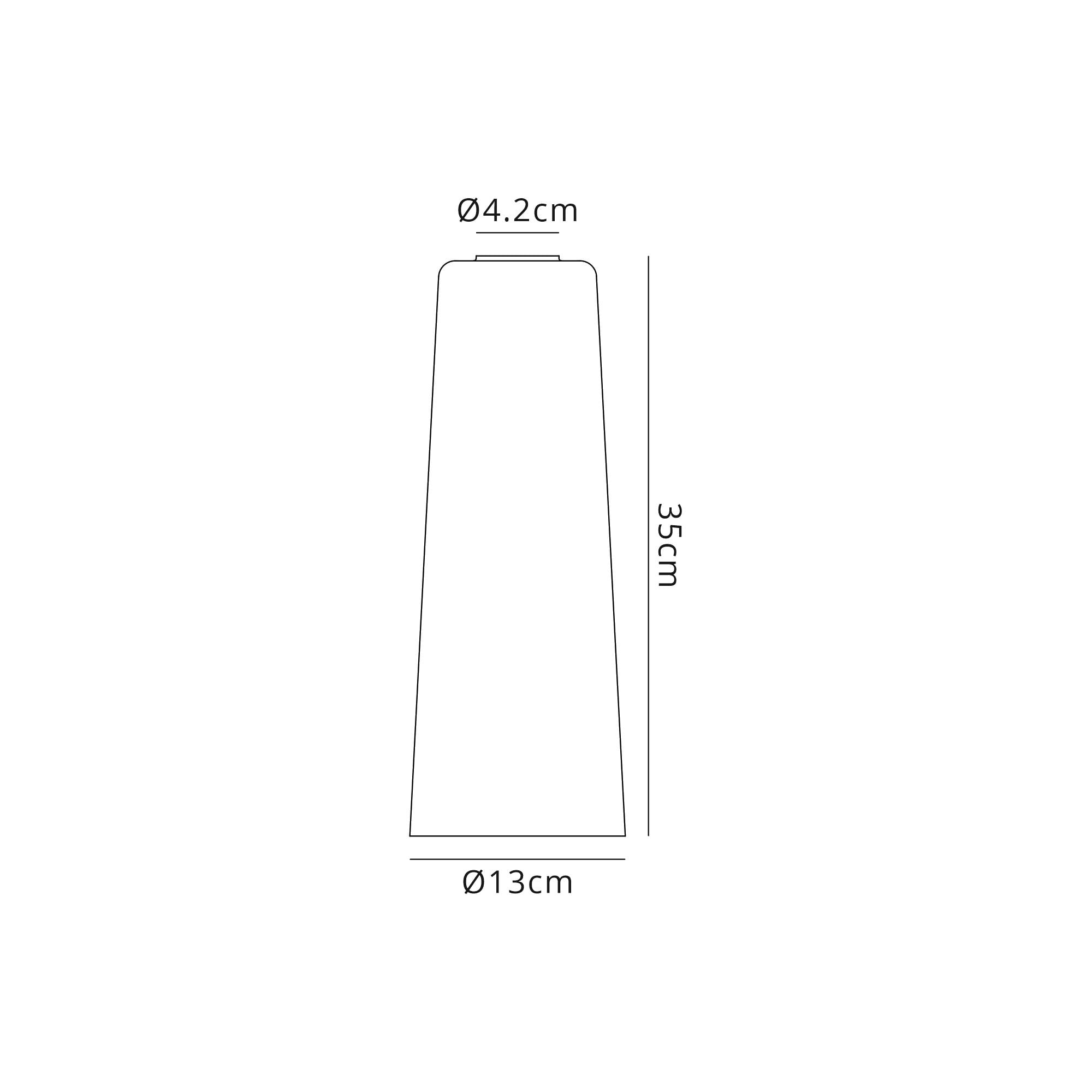 Fabula Laurel Large Cylindrical Cone Shade - Smoked Grey Glass - Shade Only