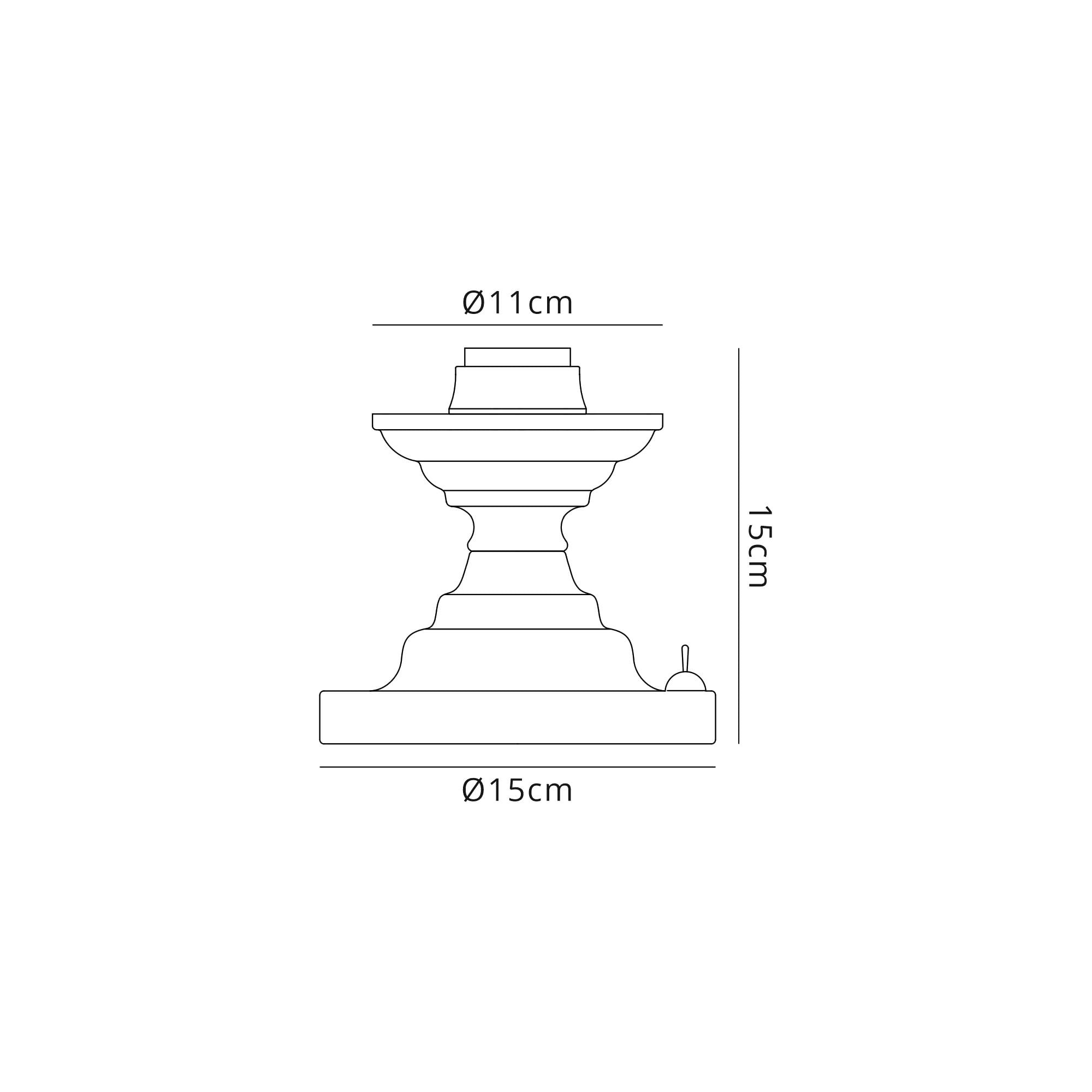 Fabula Mansfield Single Table Lamp Base - Black - Base Only