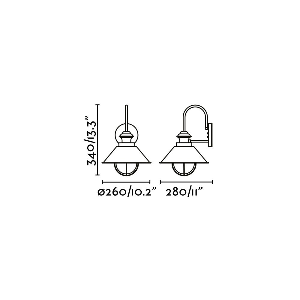 Faro Nautica 280 Wall Lamp - Rust
