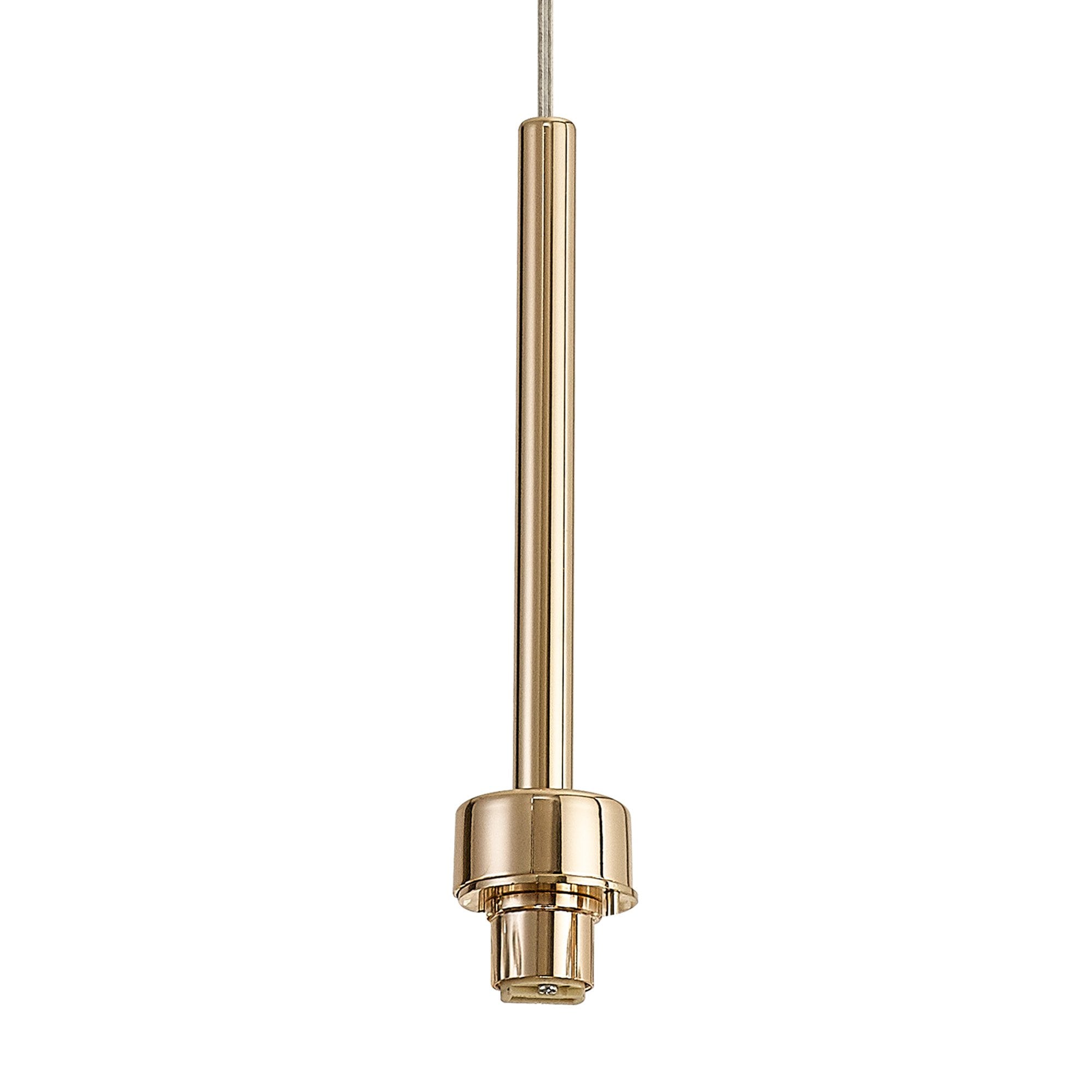 Fabula Tamworth Single Pendant - Wine Glass Shade with Inner Frosted Glass - French Gold, Smoked & Frosted Glass