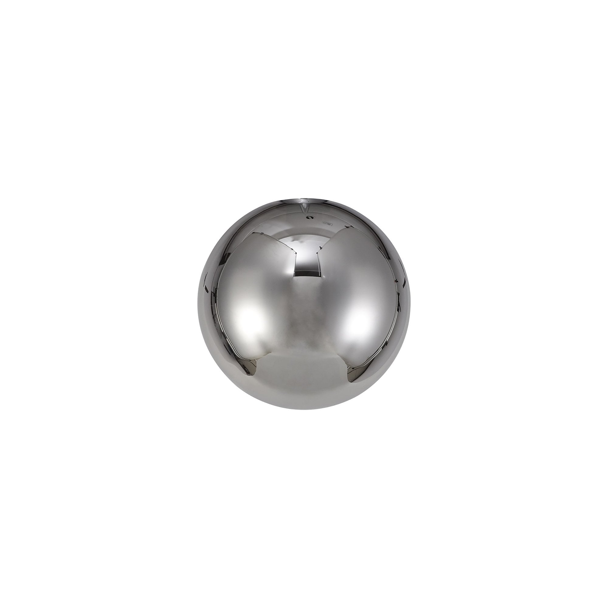 Fabula Tamworth 6 Light Round Pendant - Round Shades with Inner Frosted Globes - French Gold, Chrome & Frosted Glass