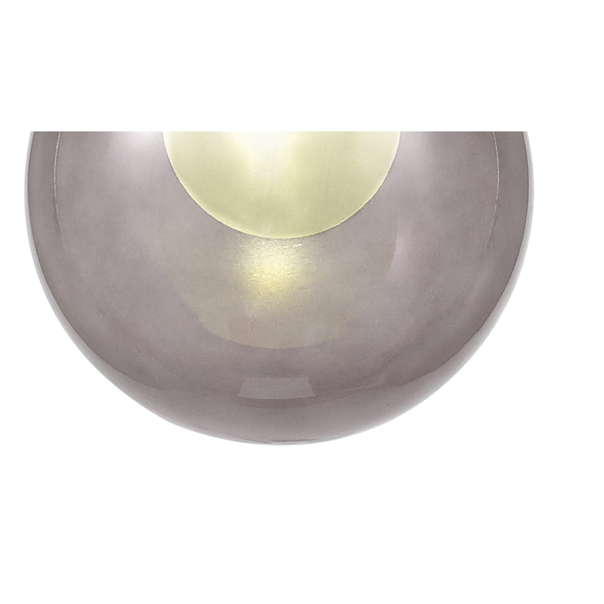 Fabula Tamworth 6 Light Round Pendant - Round Shades with Inner Frosted Globes - French Gold, Smoked & Frosted Glass
