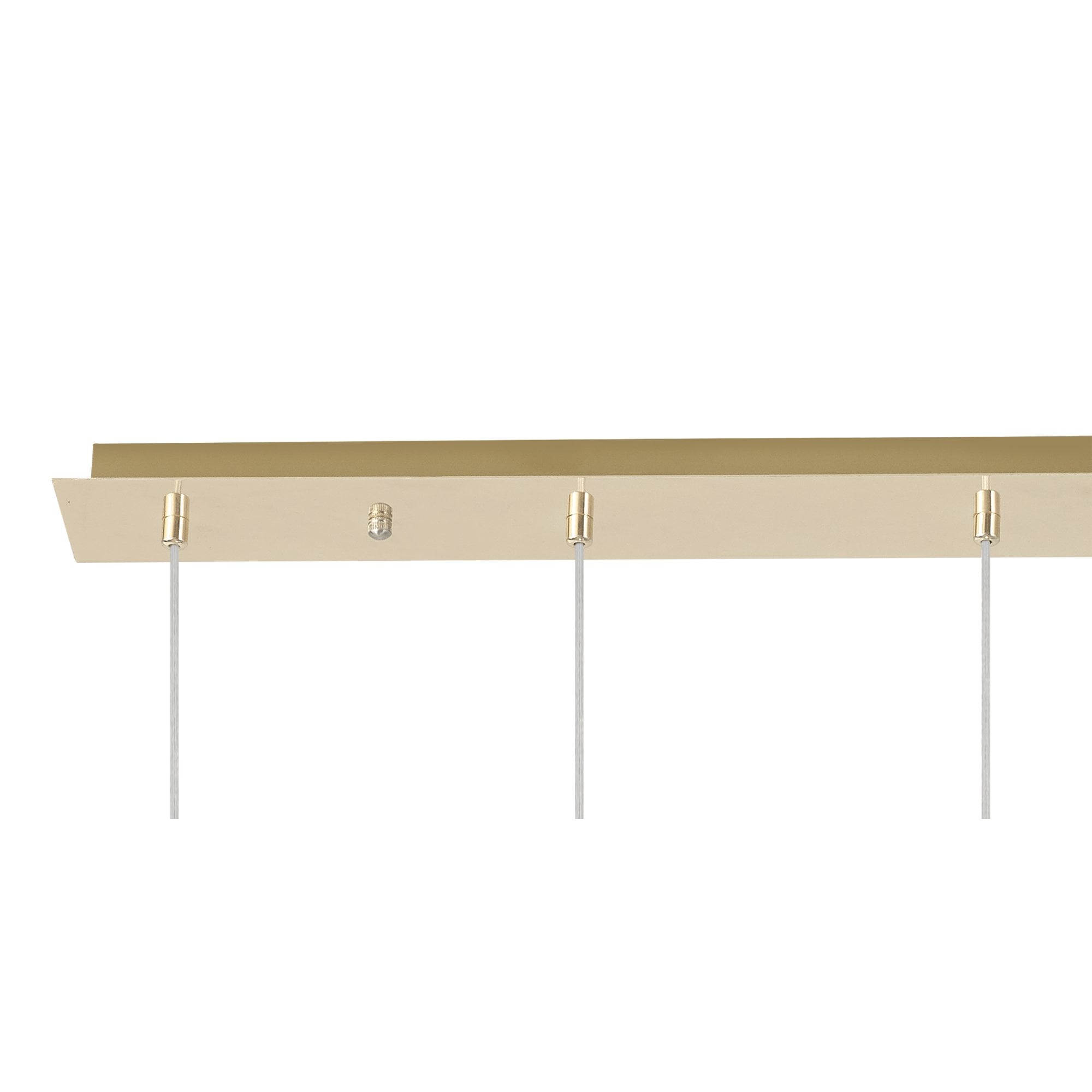 Fabula Tamworth 6 Light Linear Pendant - Wine Glass Shades with Inner Frosted Glass - French Gold, Smoked & Frosted Glass