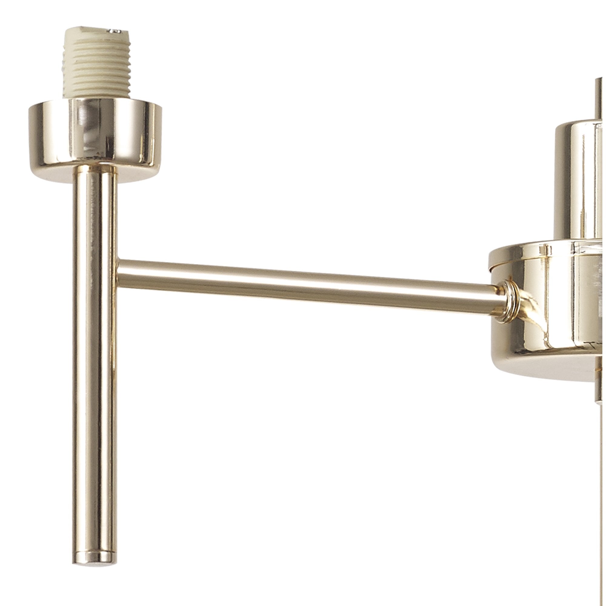 Fabula Tamworth 3 Light Telescopic Semi Flush - Short Cylinder Shades - French Gold & Cognac Glass