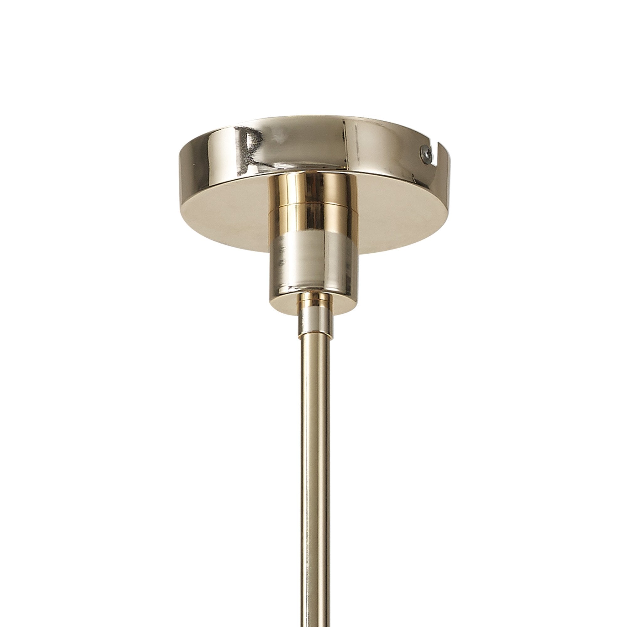 Fabula Tamworth 8 Light Telescopic Semi Flush - Medium Cylinder Shades - French Gold & Chrome Glass