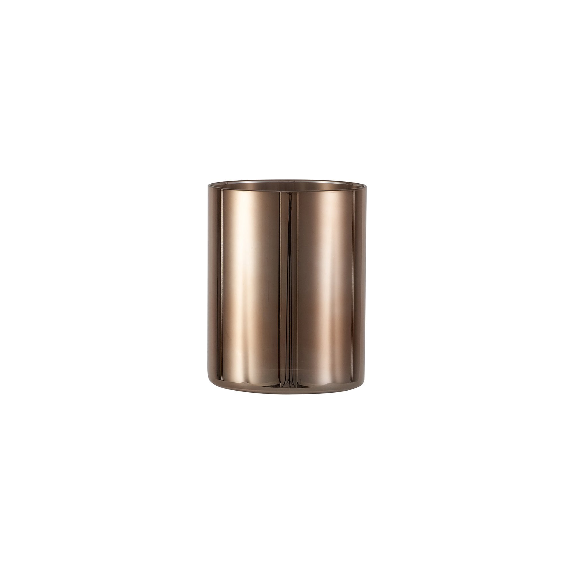 Fabula Tamworth 8 Light Telescopic Semi Flush - Medium Cylinder Shades - French Gold & Copper Glass