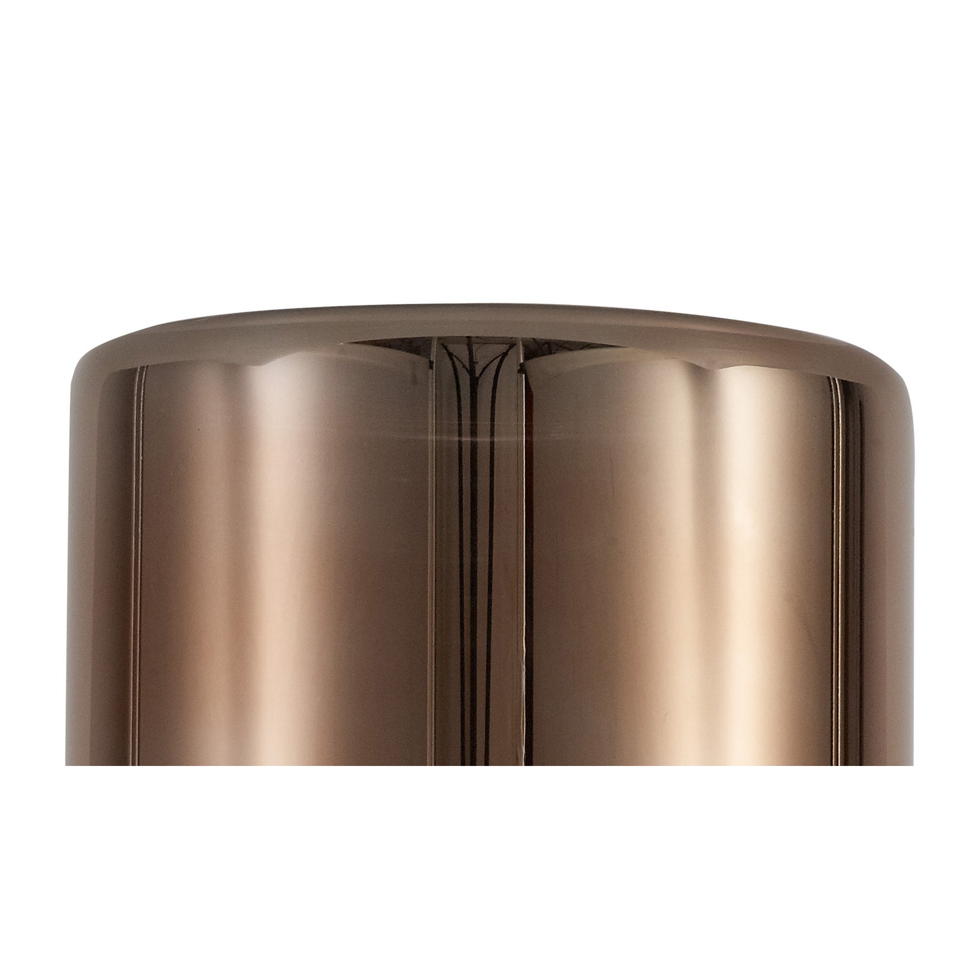 Fabula Tamworth 8 Light Telescopic Semi Flush - Medium Cylinder Shades - French Gold & Copper Glass